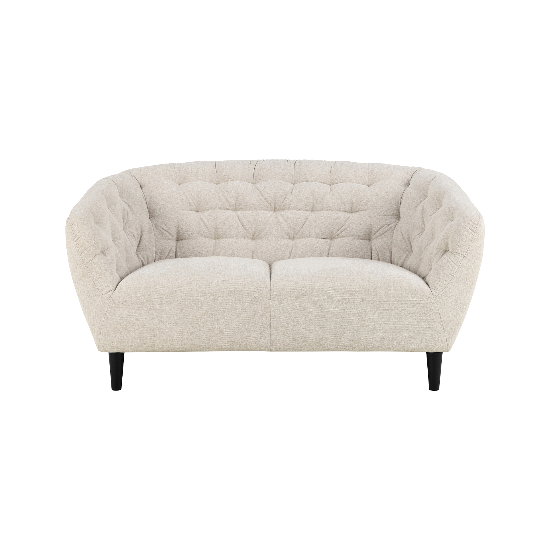 Actona Sofa 2-Sitzer Ria Bezug Beige Fuß Schwarz Actona Sofa 2-Sitzer Ria Bezug Beige Fuß Schwarz