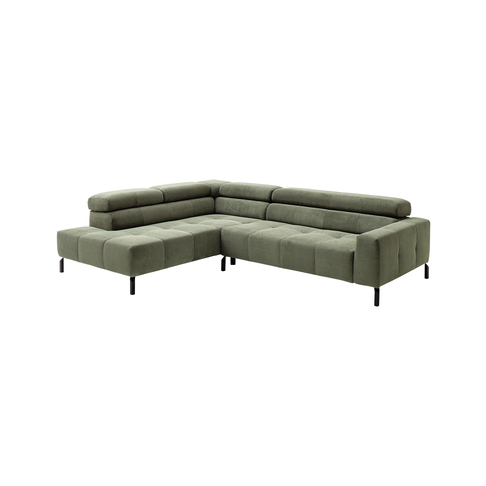 Moritz Winter Ecksofa Cle Grün Sitztiefe motorisch verstellbar Kopfstütze manuell verstellbar Gestell Ottomane links Moritz Winter Ecksofa Cle Grün Sitztiefe motorisch verstellbar Kopfstütze manuell verstellbar Gestell Ottomane links