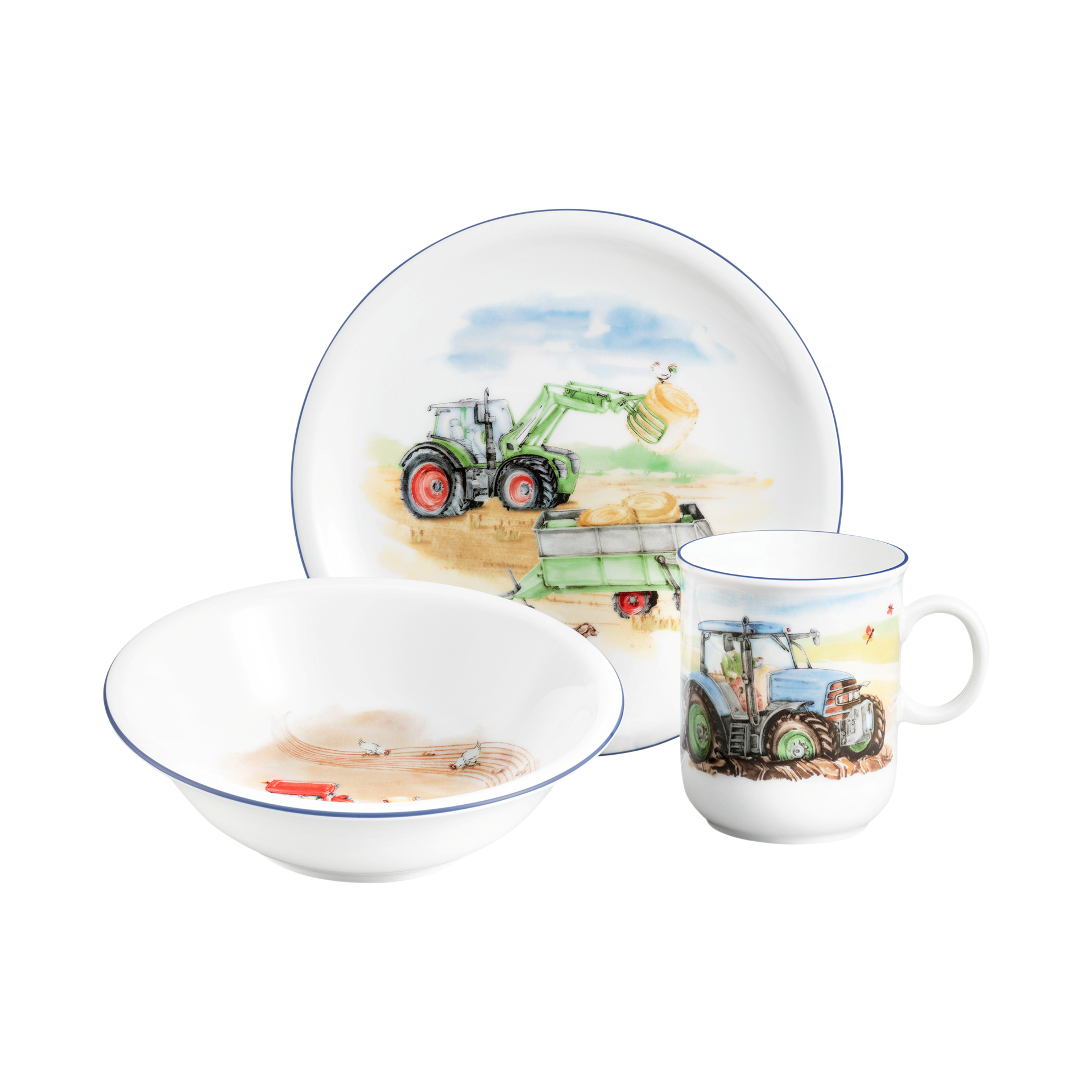 Kindergeschirr Compact 3-teilig Mehrfarbig