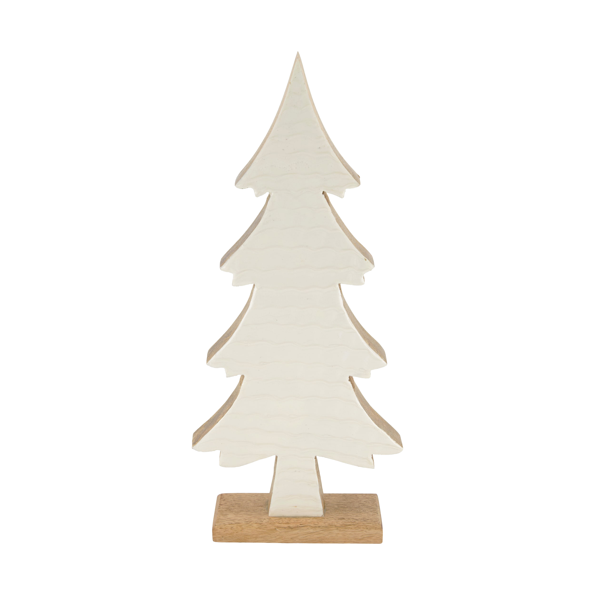 Dekoaufsteller Tannenbaum Natur-Weiß