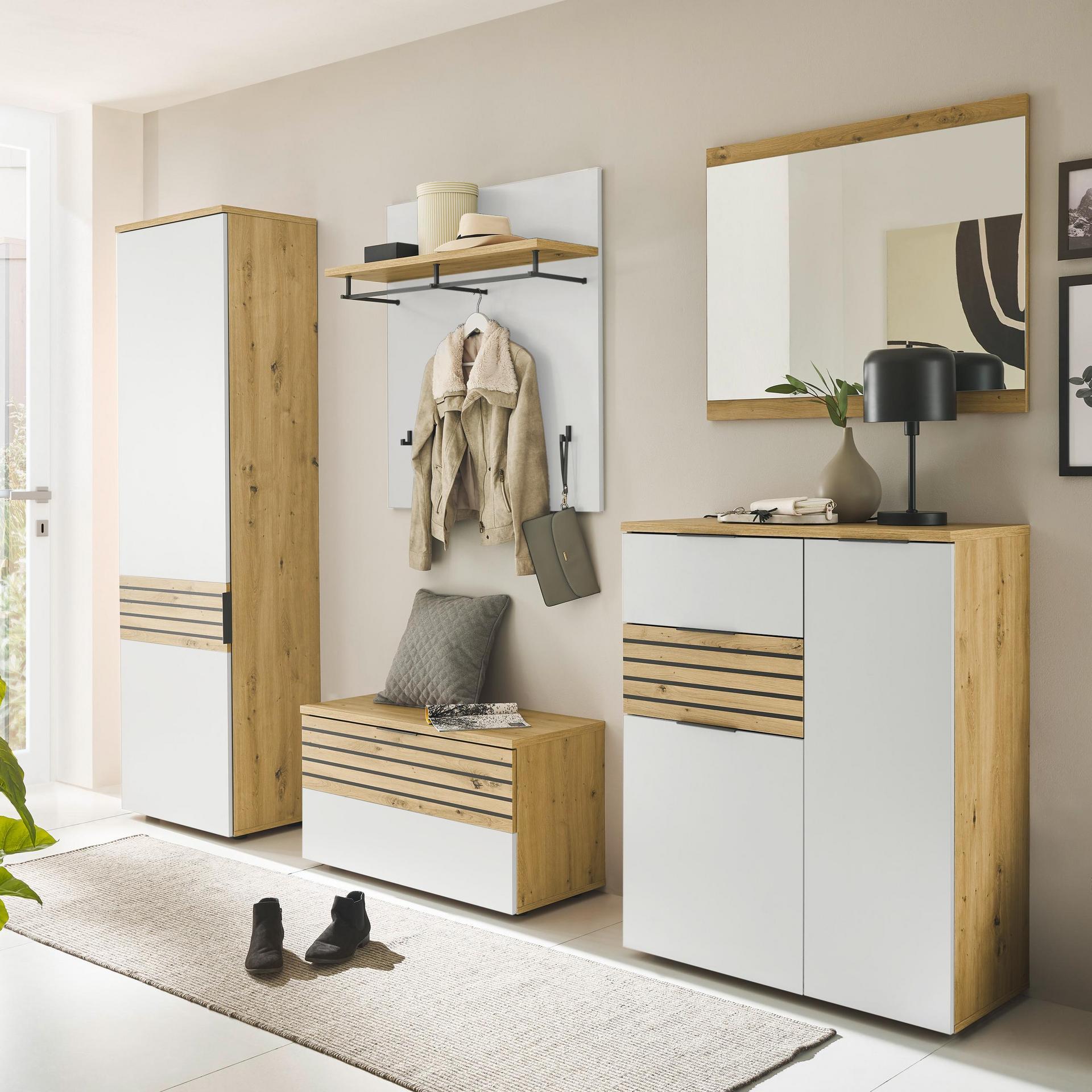 Garderoben-Set Milan 5-teilig Eichefarben Garderoben-Set Milan 5-teilig Eichefarben