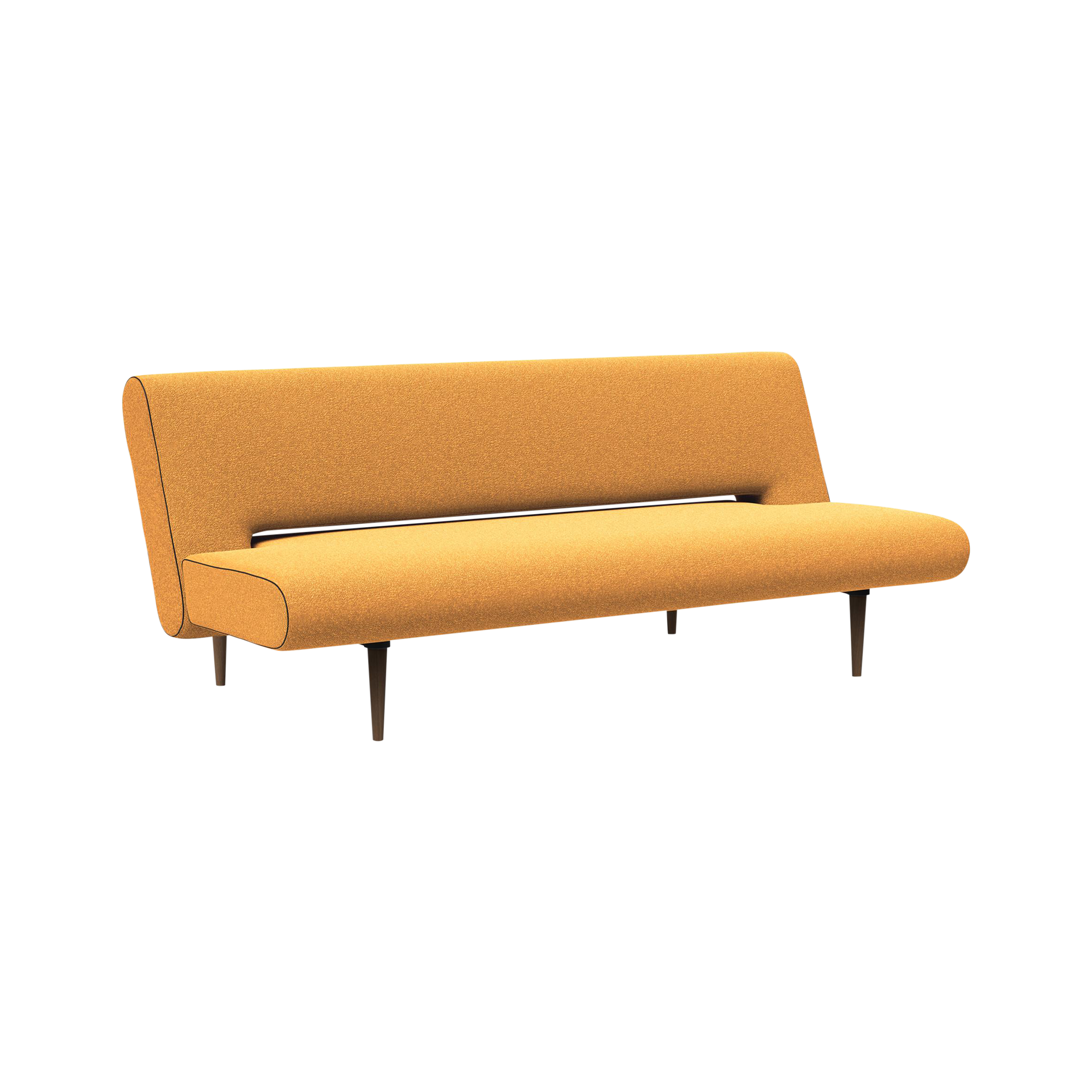INNOVATION LIVING Schlafsofa Unfurl Bezug Ochre, Gestell Holzfarben (Braun)