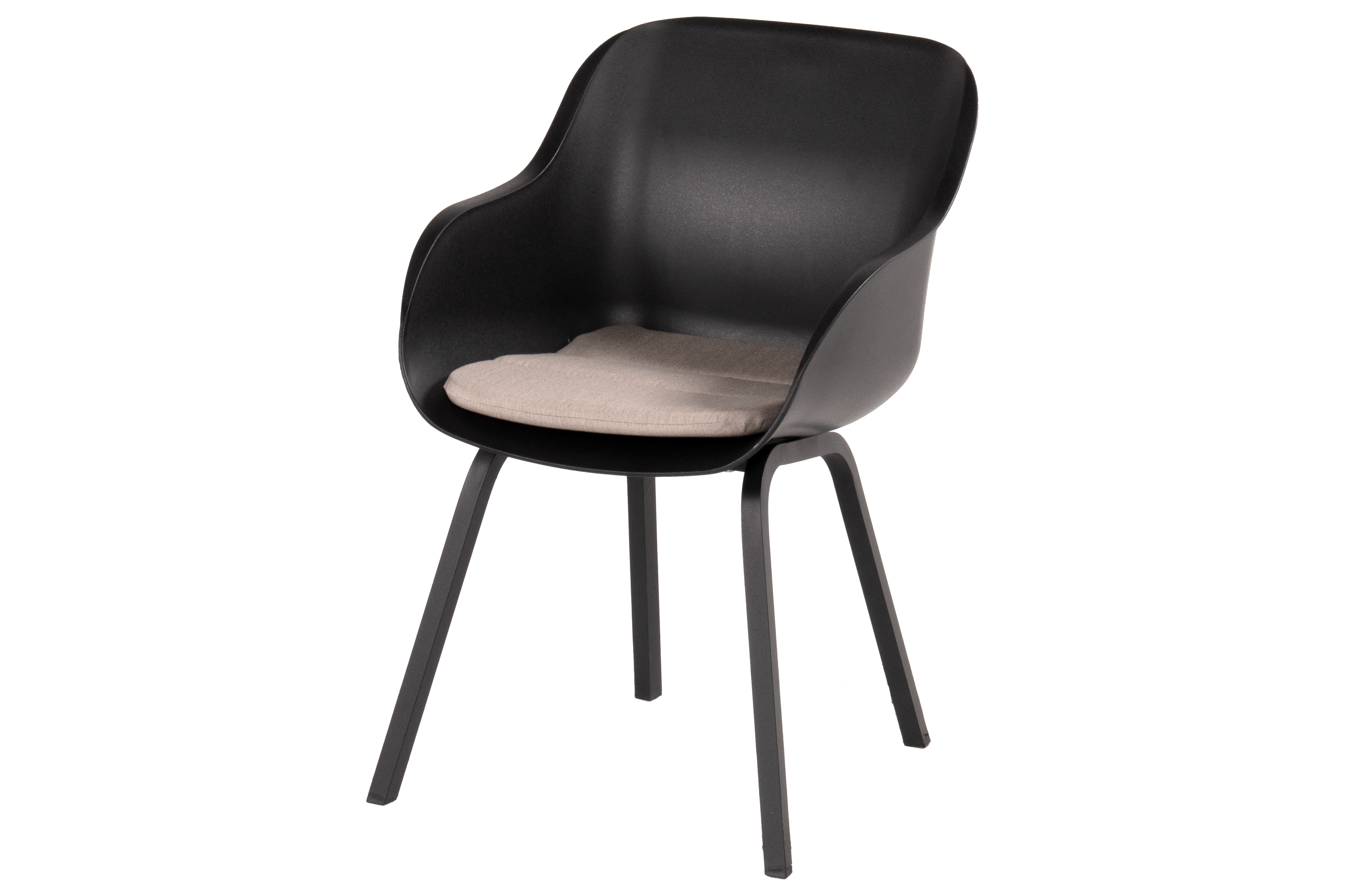 Hartman Gartensessel Le Soleil aus recyceltem Kunststoff Schwarz