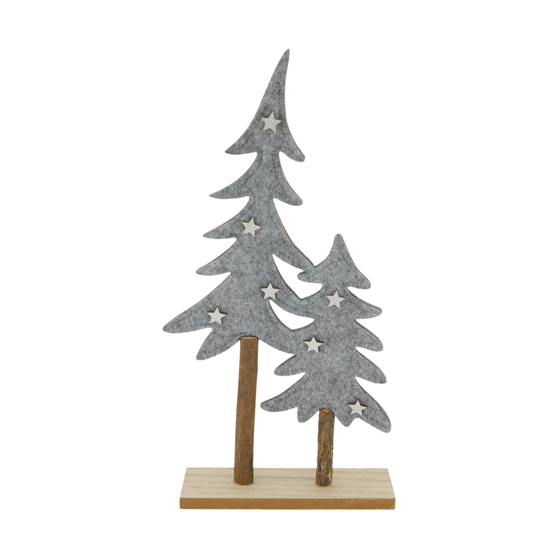 Dekoaufsteller Tannenbaum Grau-Natur