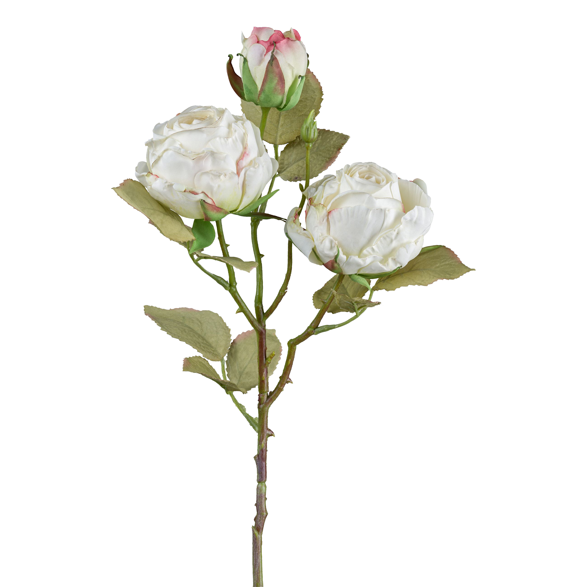Kunstblume Vintagerose Creme