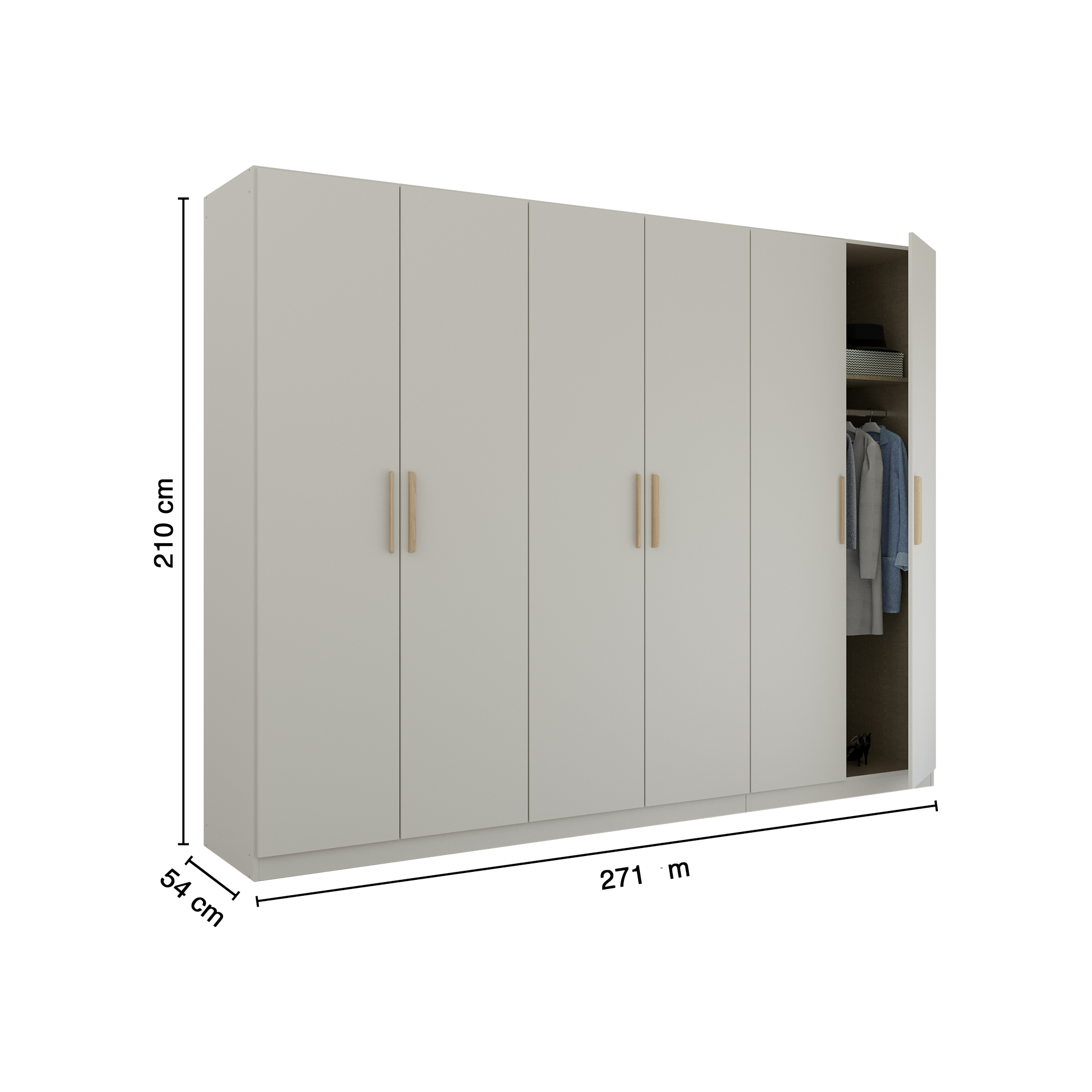 Drehtürenschrank Sky Grau 54*271*210 Drehtürenschrank Sky Grau 54*271*210