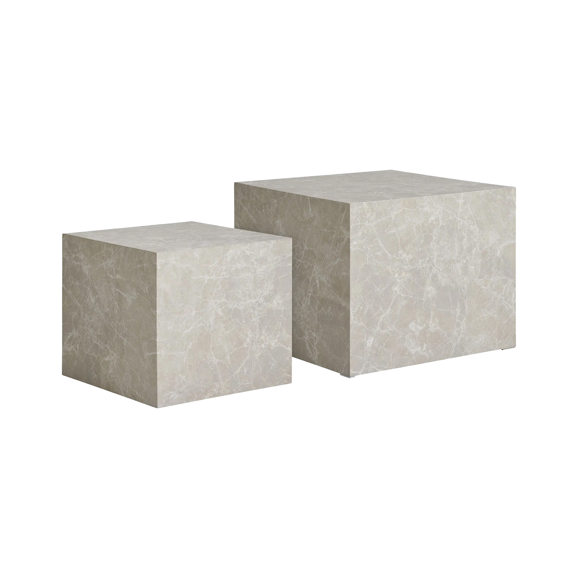 Beistelltisch Prag 2-teilig Beige Beistelltisch Prag 2-teilig Beige