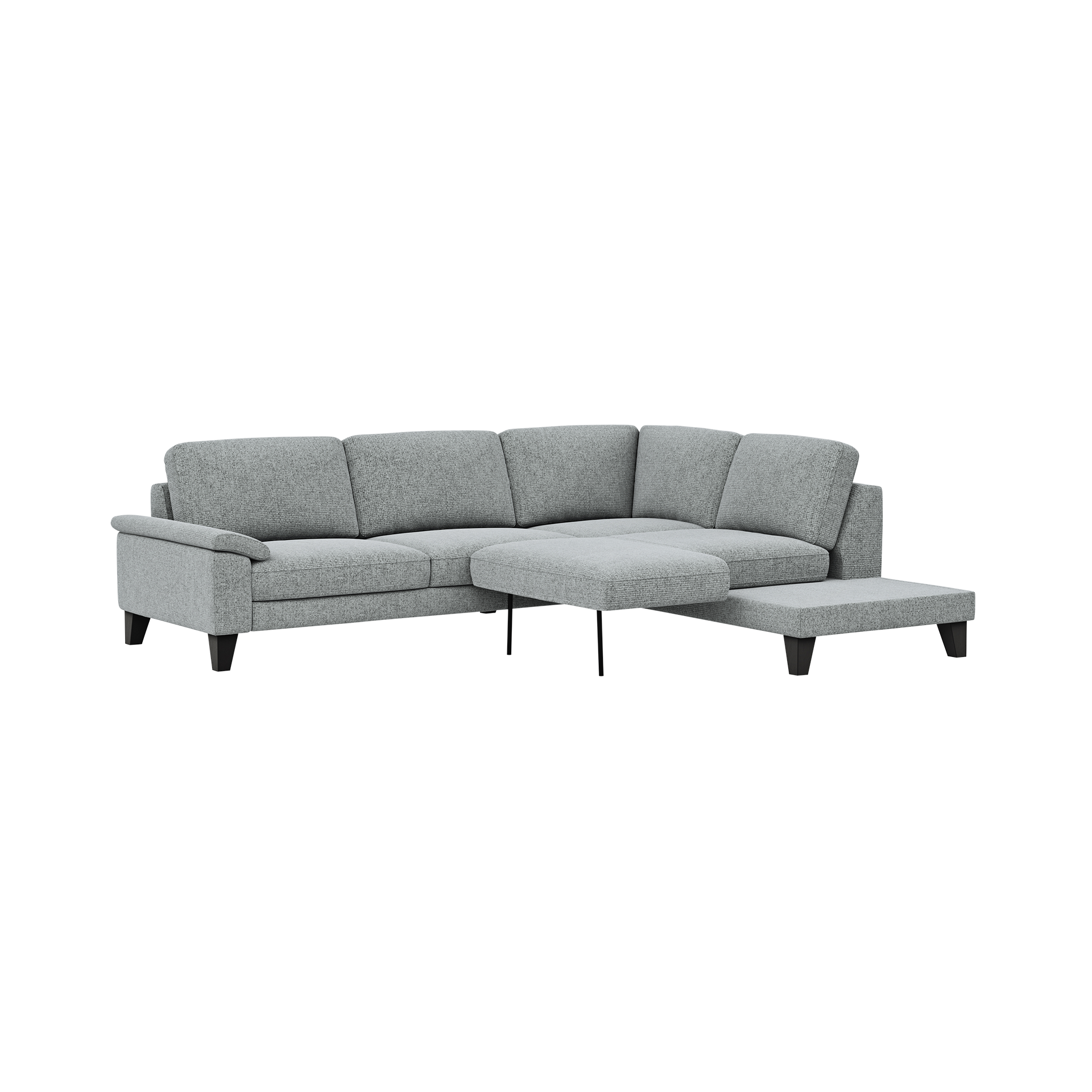 Global wohnen Ecksofa Oviedo mit Drehsitz Grau langer Schenkel rechts Global wohnen Ecksofa Oviedo mit Drehsitz Grau langer Schenkel rechts