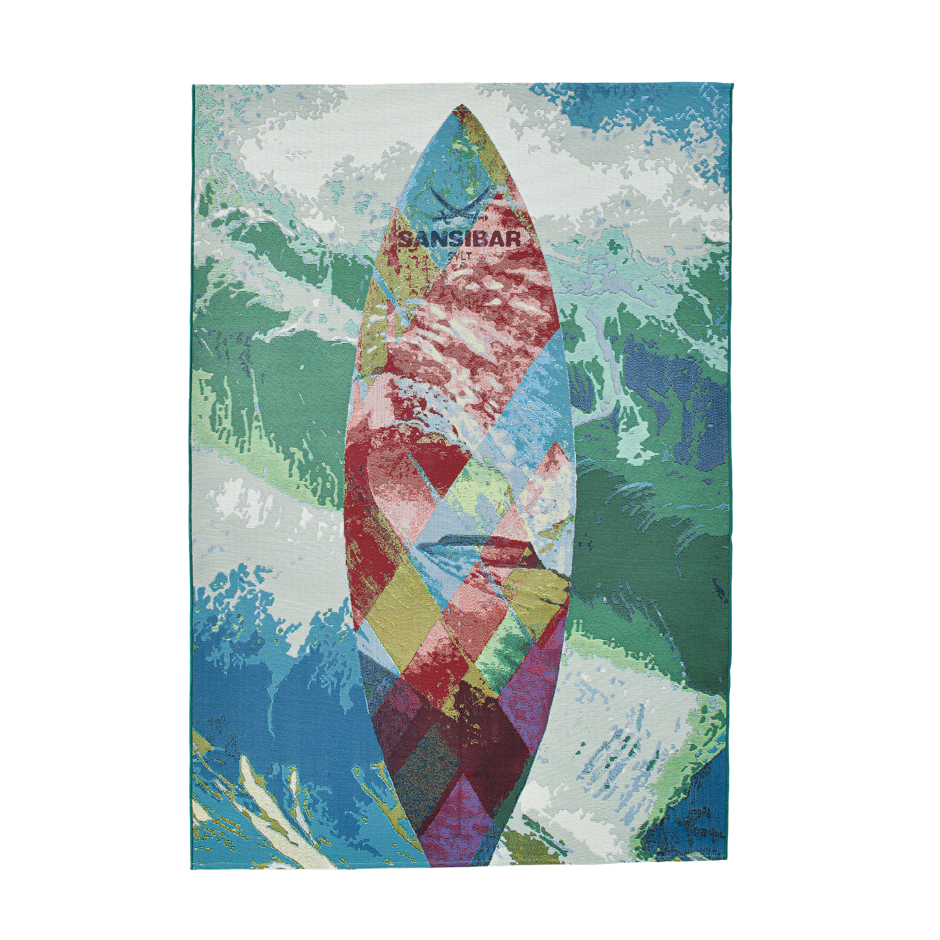 Outdoorteppich Sansibar Rantum Beach 130x190 Multi, Board Blue