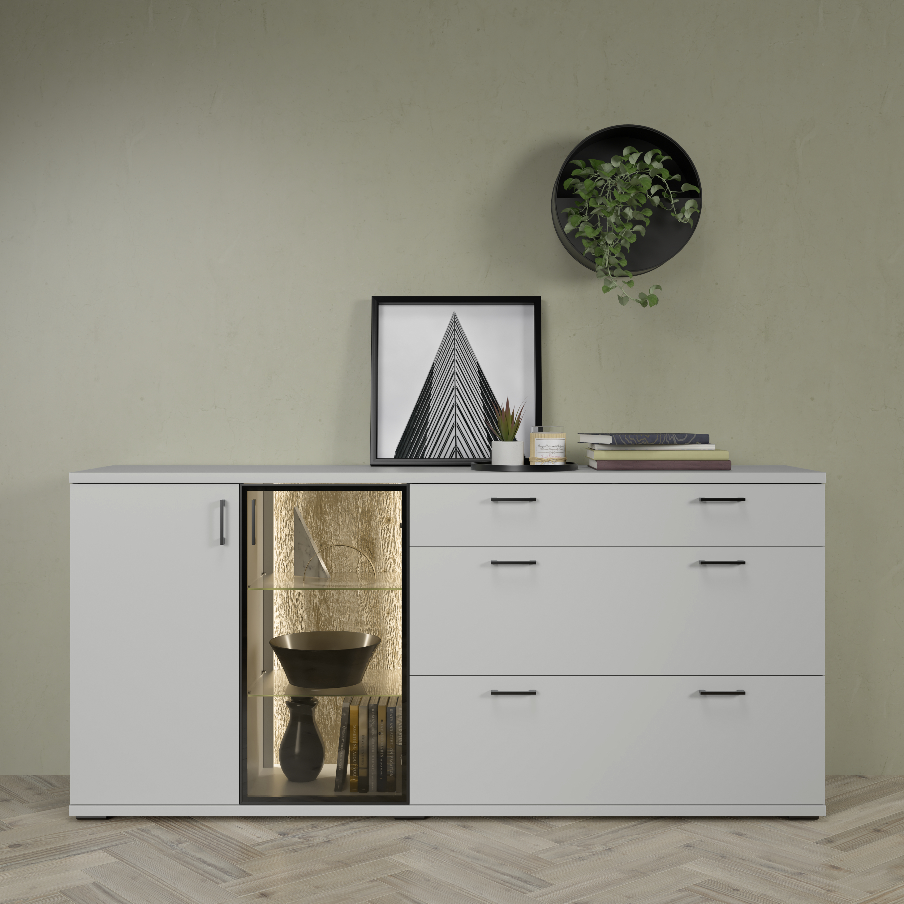 Gallery M branded by Musterring Sideboard Yannik Weiß 44*199.9*92.3 Gallery M branded by Musterring Sideboard Yannik Weiß 44*199.9*92.3