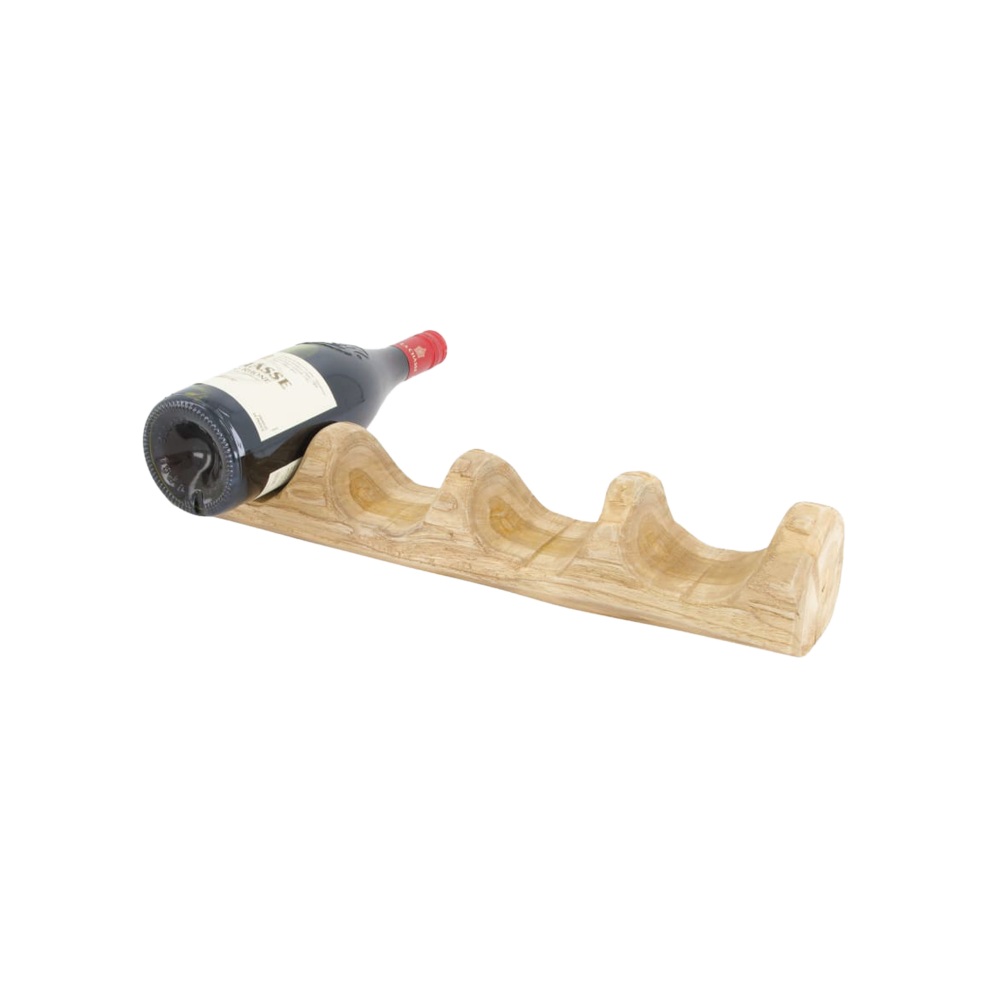 Flaschenhalter Wein Teakholz Natur