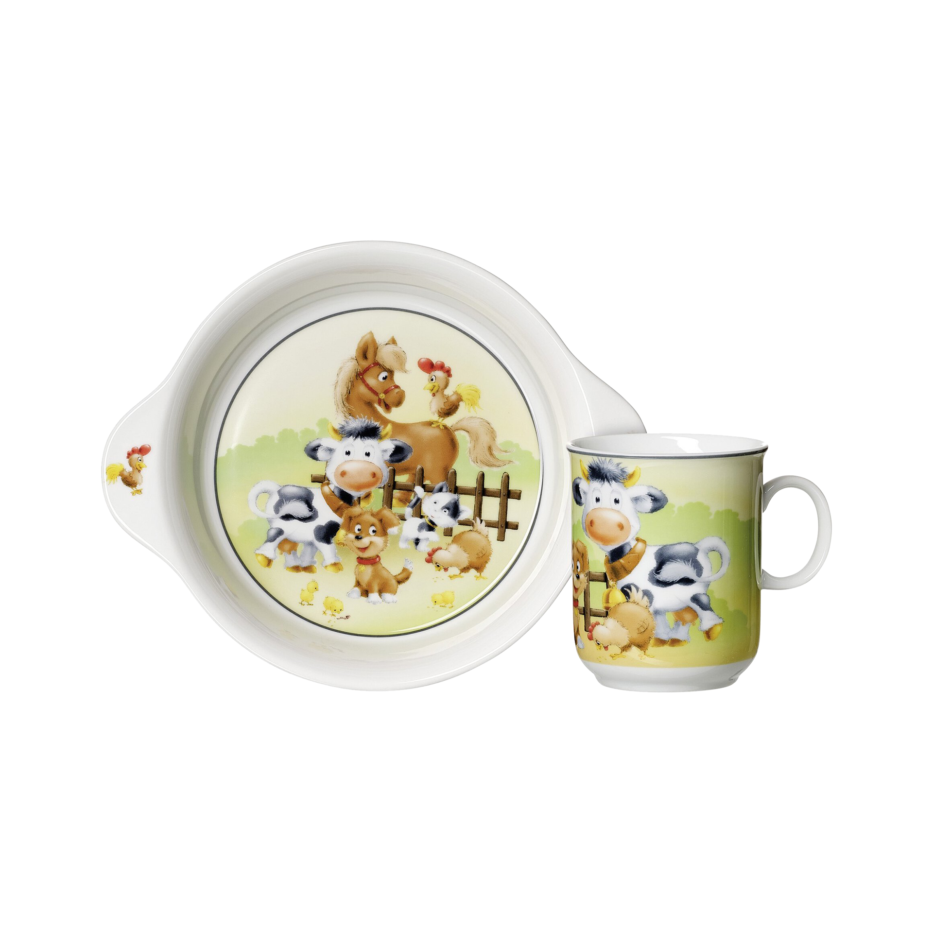 Kindergeschirr Hoftiere 2-teilig Bunt Kindergeschirr Hoftiere 2-teilig Bunt