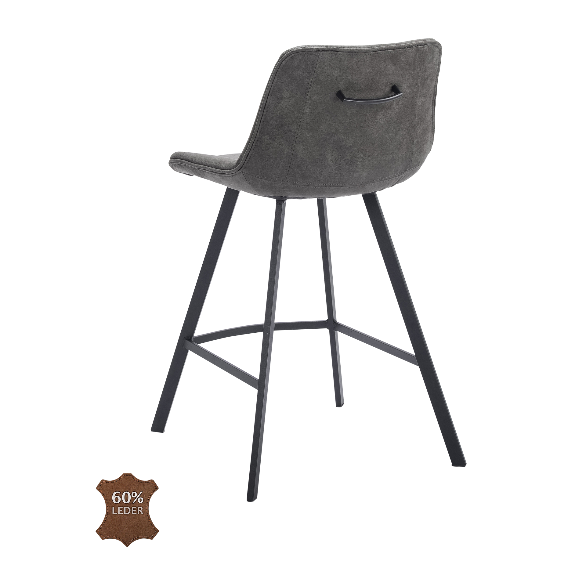 Natura Barhocker Wesley Bezug Stoff Bull Graphite Gestell Metall Schwarz pulverbeschichtet Natura Barhocker Wesley Bezug Stoff Bull Graphite Gestell Metall Schwarz pulverbeschichtet