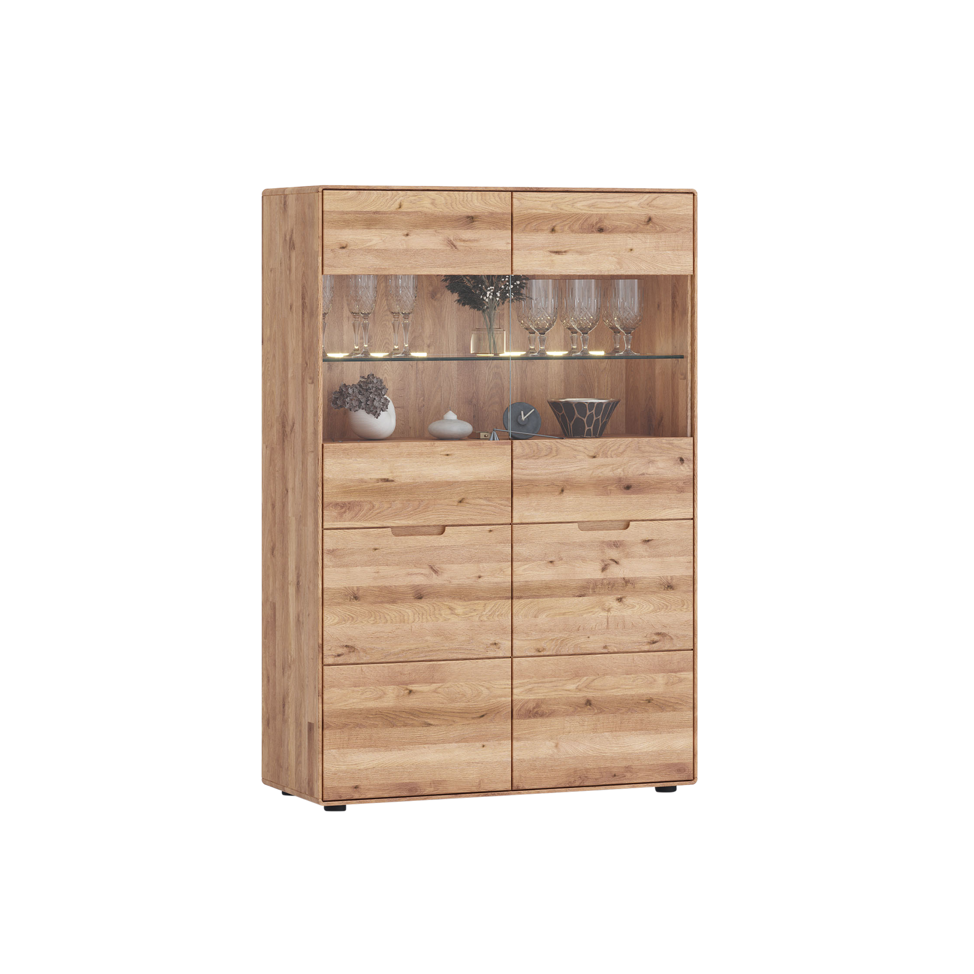 Highboard Newcastle Eichefarben