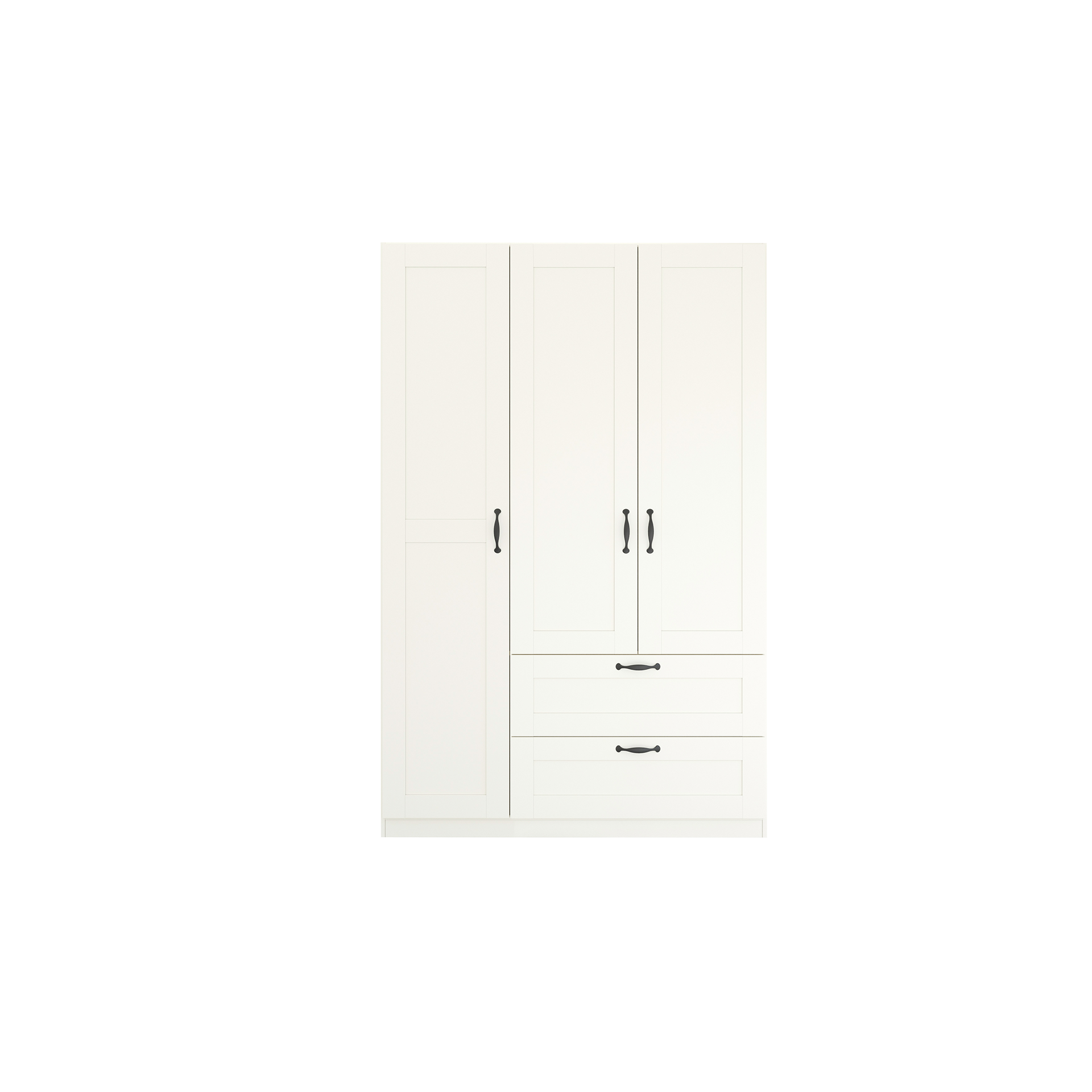 Drehtürenschrank ROMAN SPIN 3-türig Weiß 54*136*210