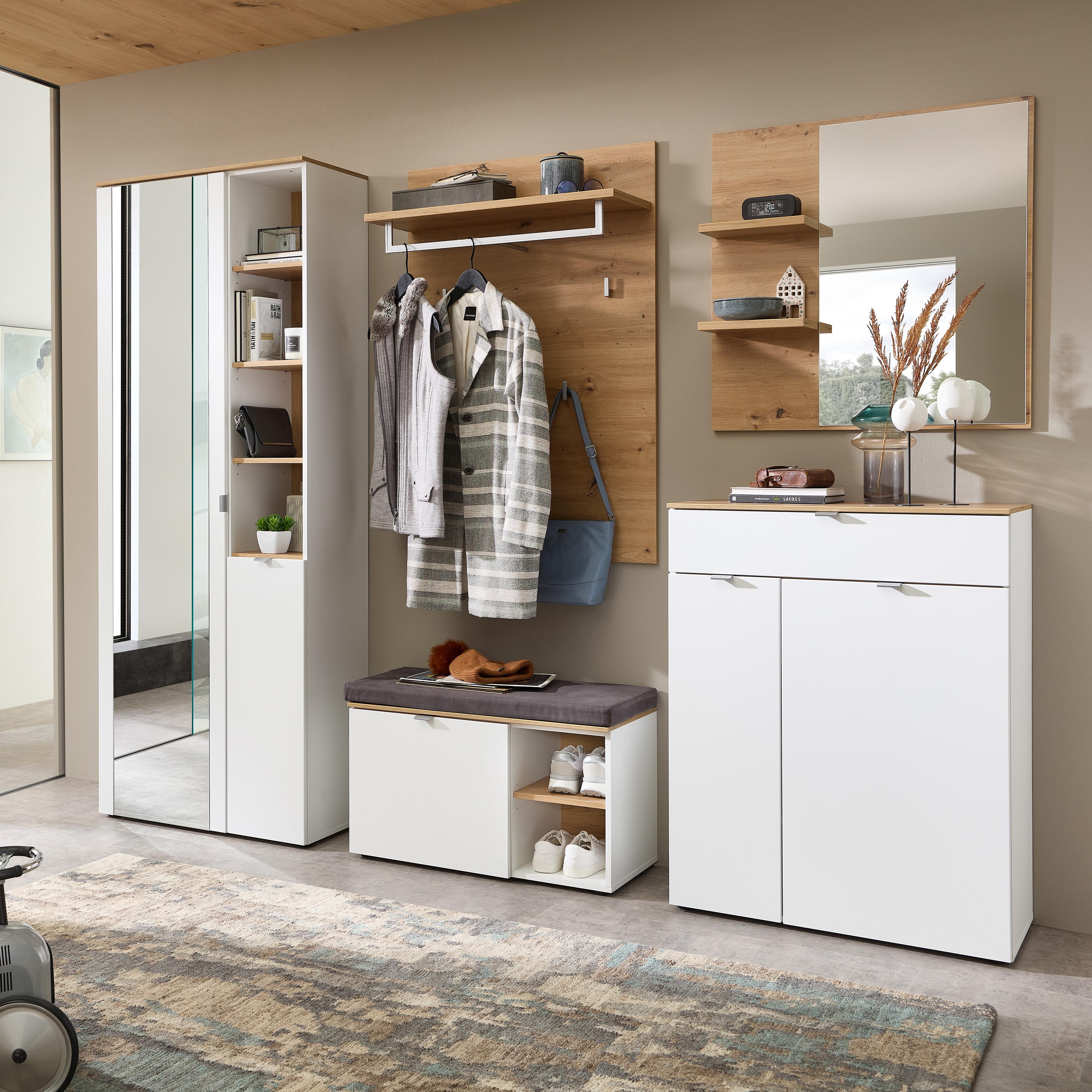 Novofurn Garderoben-Set Bali 5-teilig Weiß Novofurn Garderoben-Set Bali 5-teilig Weiß