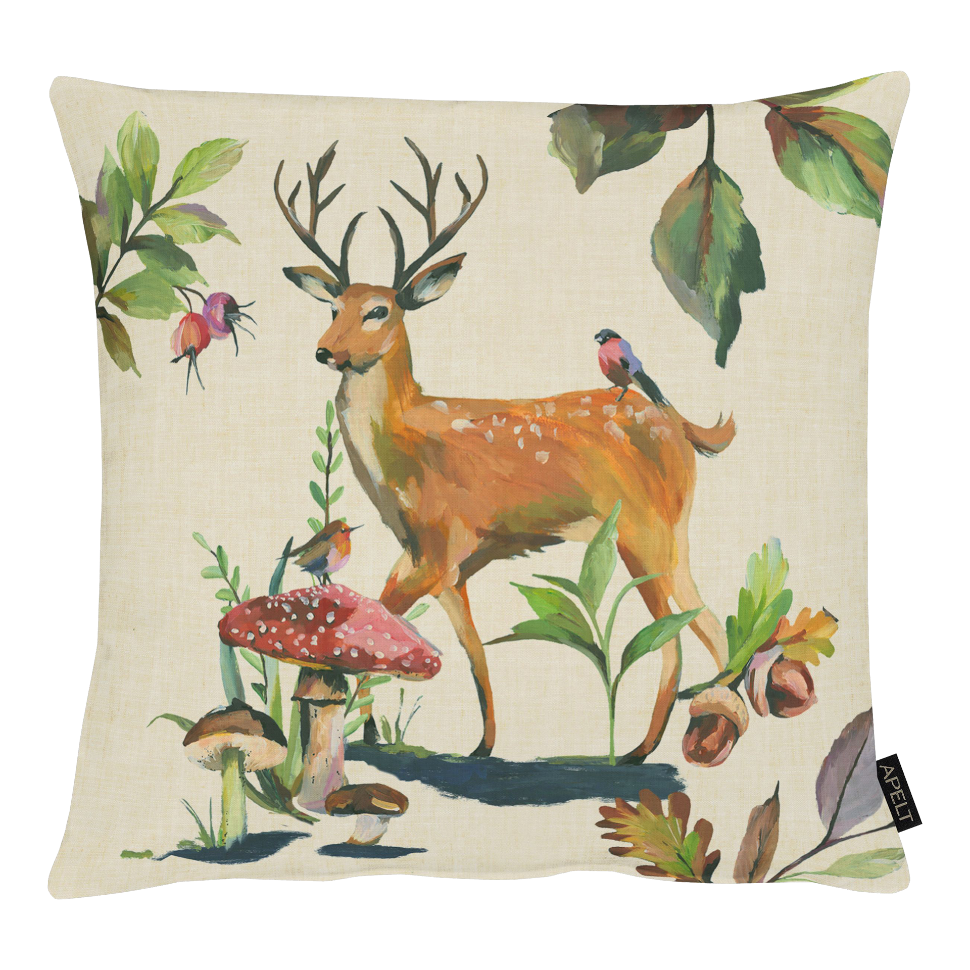 Kissen Hirsch beige 45x45cm Kissen Hirsch beige 45x45cm