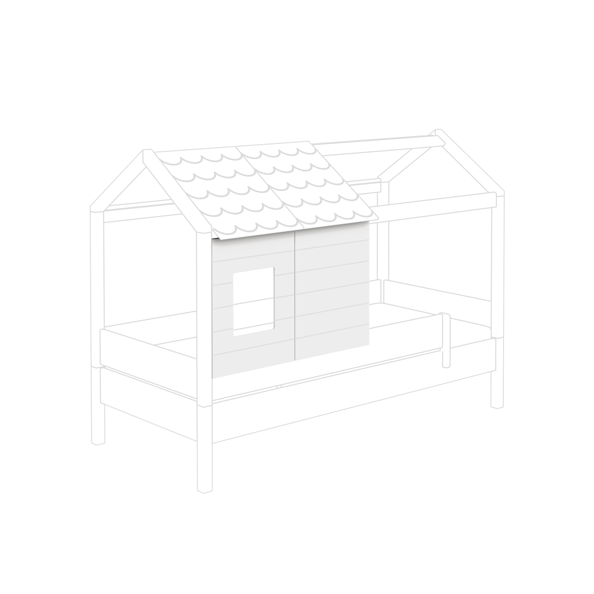 Paidi Spielbett Tiny House Paneel Kreideweiß Paidi Spielbett Tiny House Paneel Kreideweiß