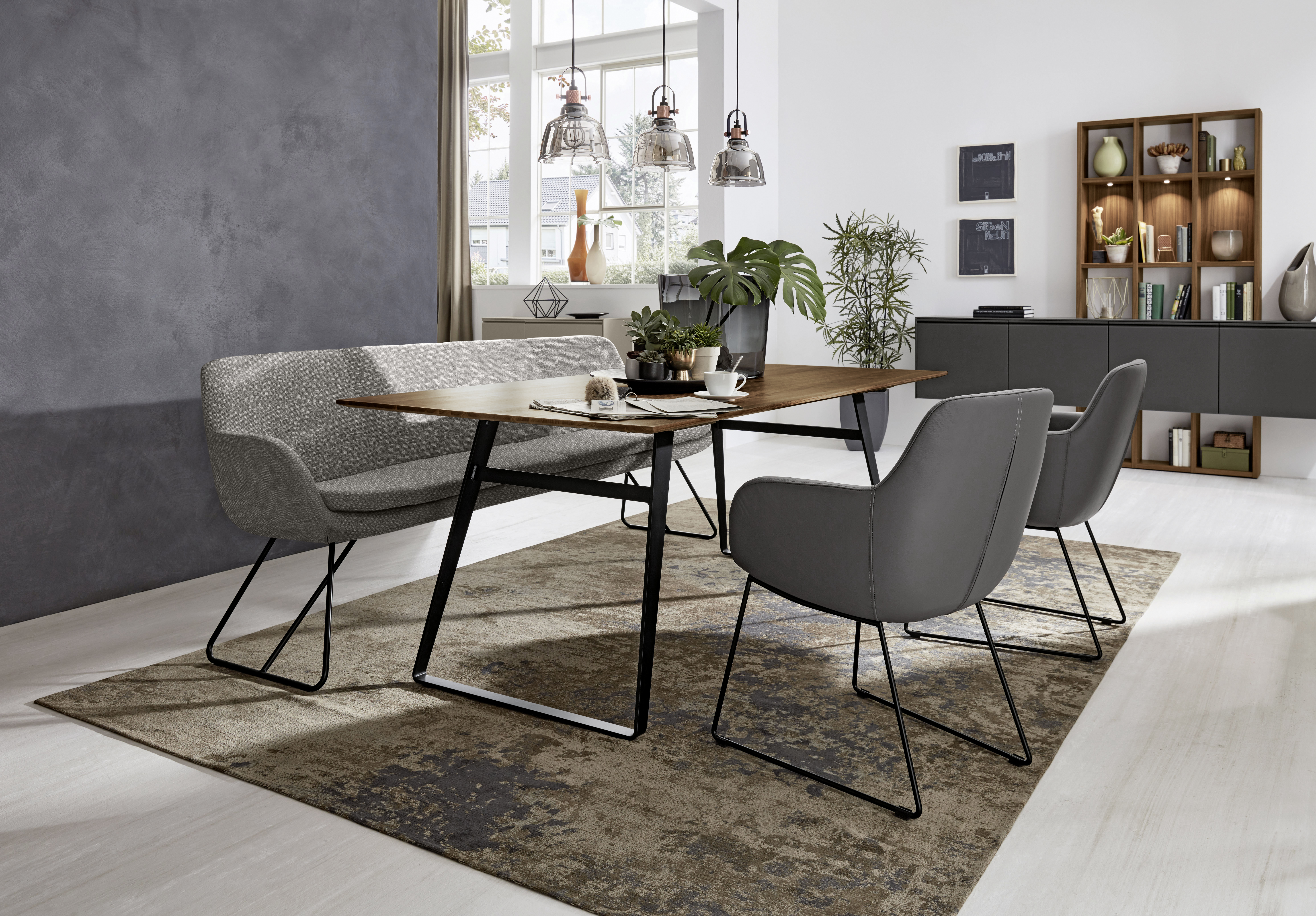 Musterring Sitzbank Tavia Bezug Florida taupe Gestell Schwarz Musterring Sitzbank Tavia Bezug Florida taupe Gestell Schwarz