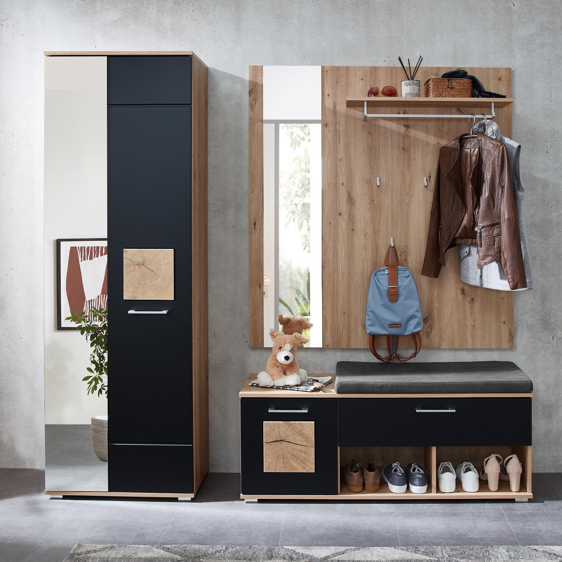 Paul Phillip Garderoben-Set Fulda 3-teilig Schwarz Paul Phillip Garderoben-Set Fulda 3-teilig Schwarz