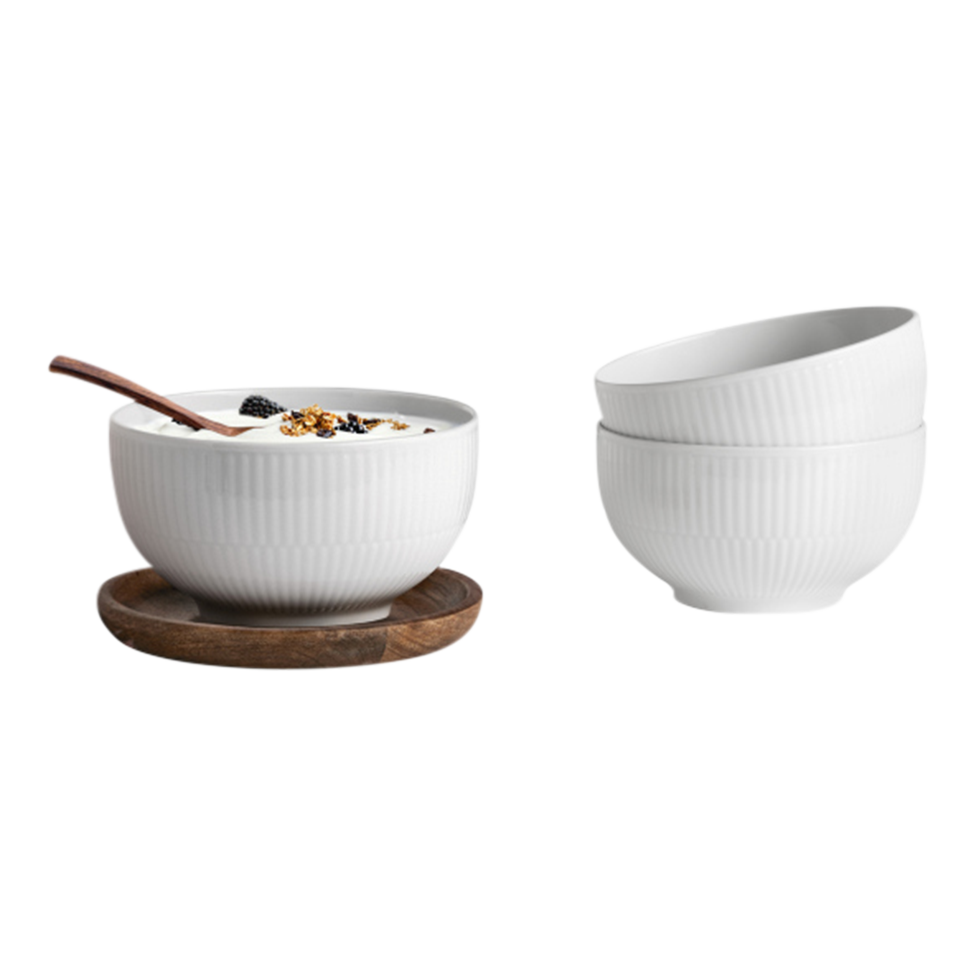 Schalen-Set Amina 3-teilig weiss Schalen-Set Amina 3-teilig weiss