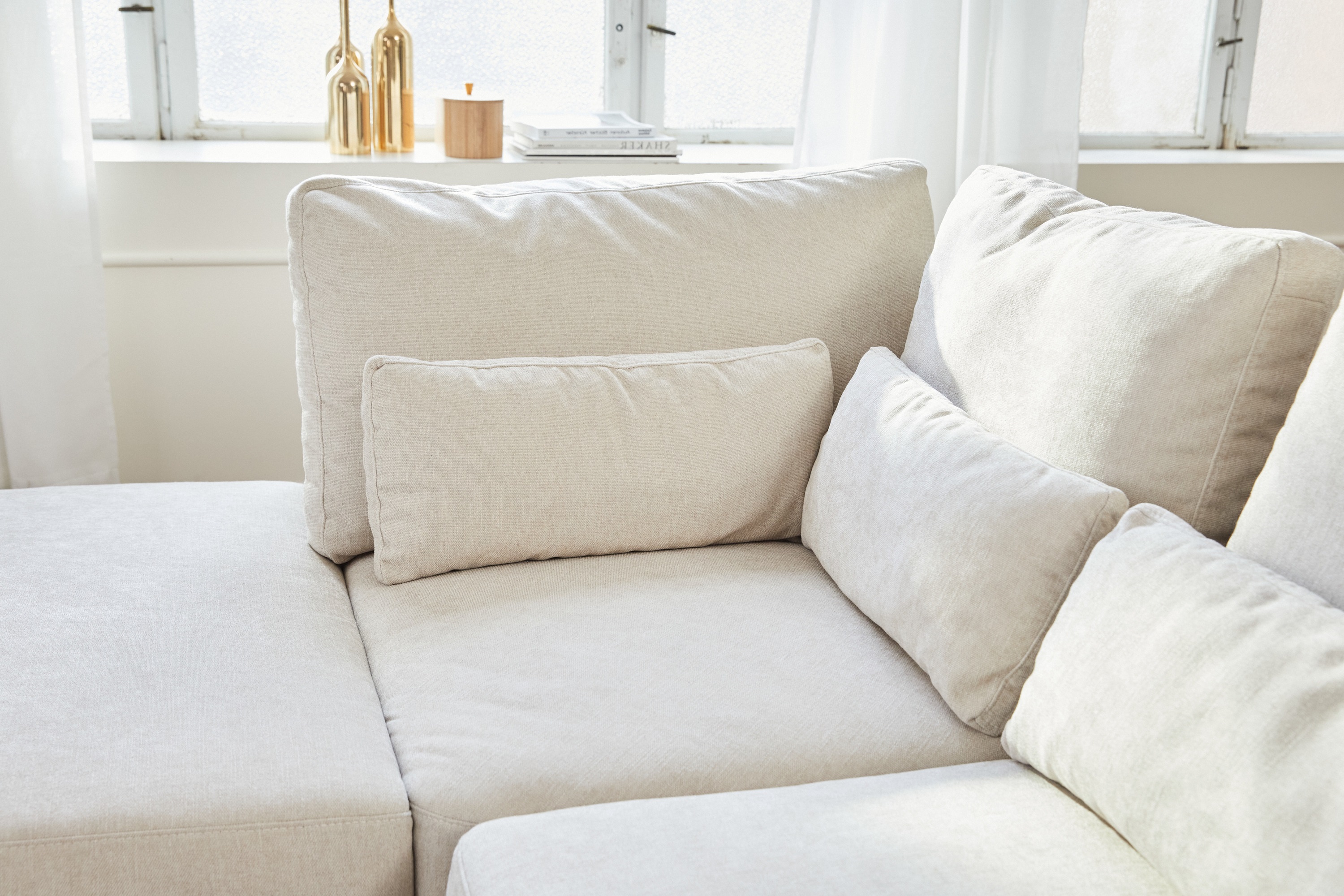 Musterring Ecksofa JustB! PM100 Beige Ottomane rechts Musterring Ecksofa JustB! PM100 Beige Ottomane rechts