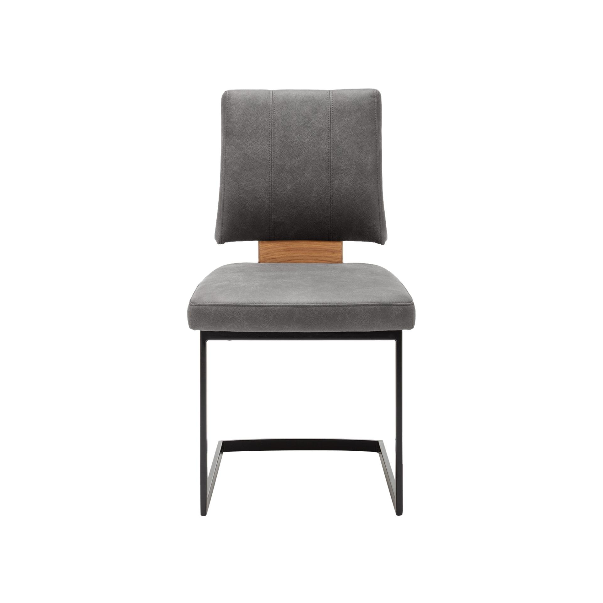 Spilker Schwingstuhl Moreno Bezug Leder Mittelgrau Gestell Schwarz Rücken Asteiche Natur Spilker Schwingstuhl Moreno Bezug Leder Mittelgrau Gestell Schwarz Rücken Asteiche Natur