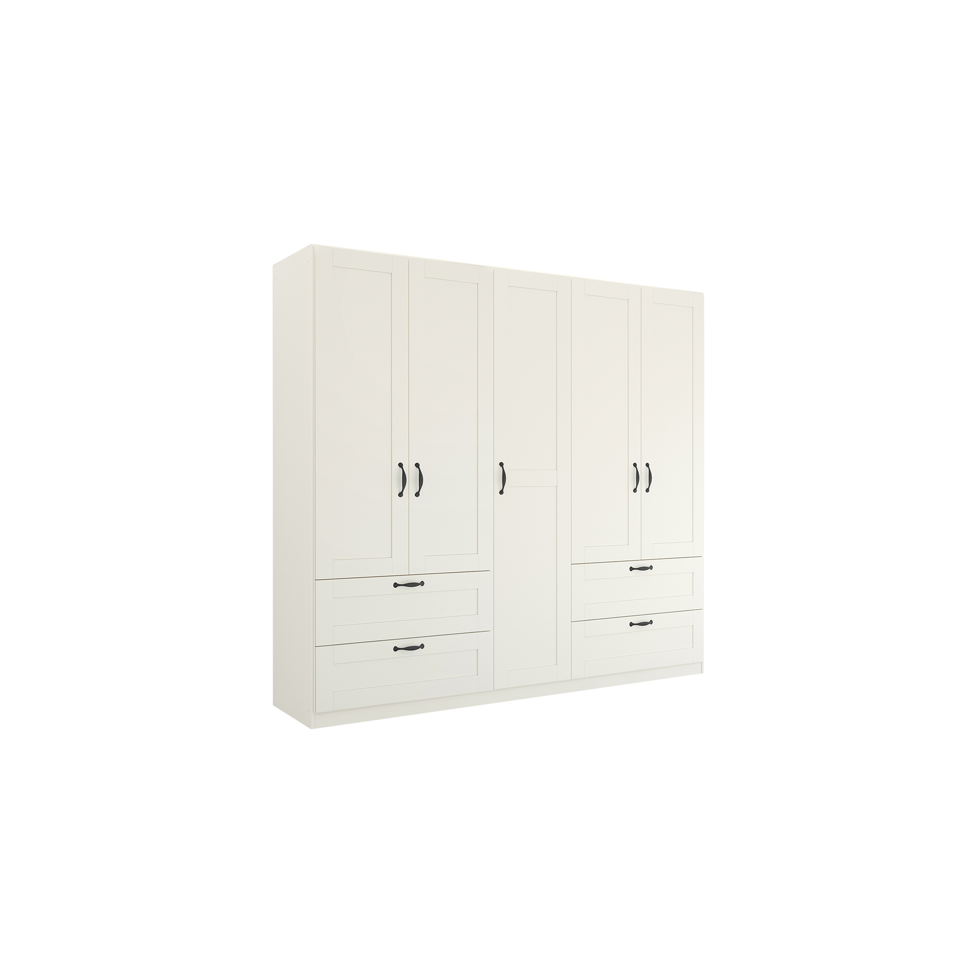 Drehtürenschrank ROMAN SPIN 5-türig Weiß 54*226*210 Drehtürenschrank ROMAN SPIN 5-türig Weiß 54*226*210