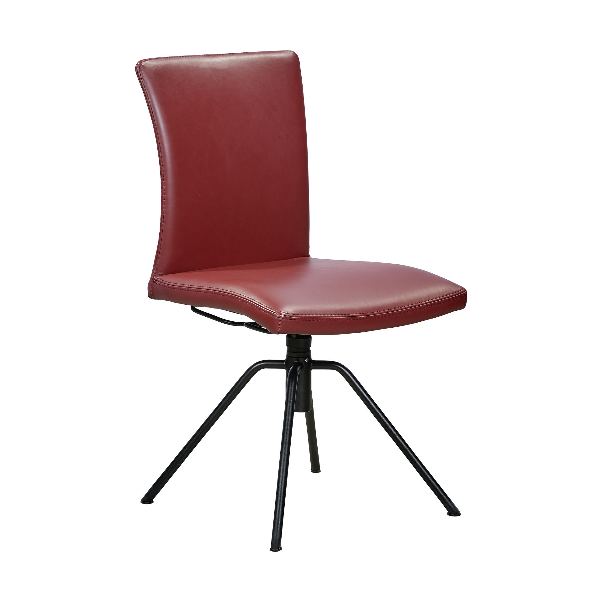 Musterring Stuhl Helmond Bezug Leder Toledo Cherry Gestell Schwarz
