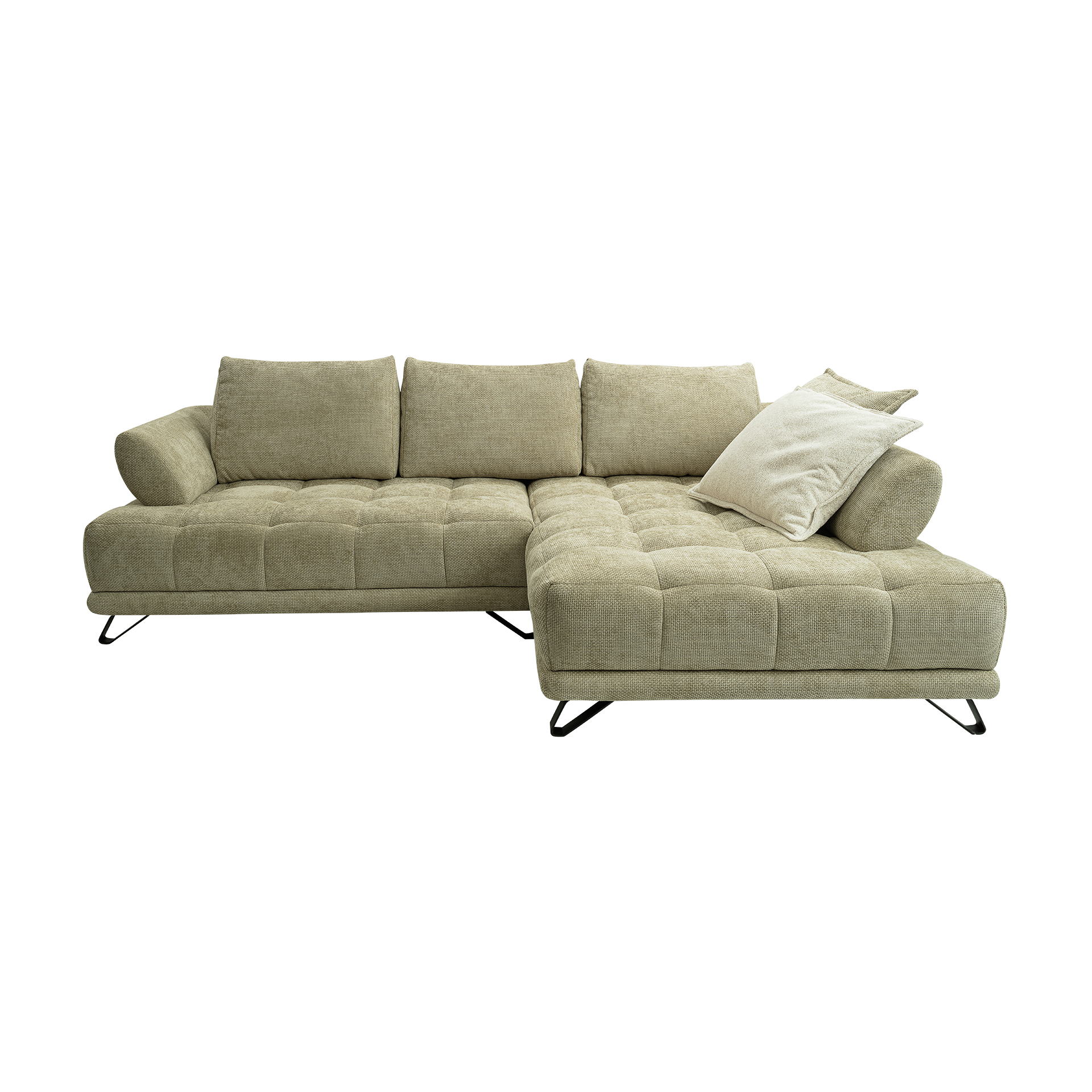 Inovationi Ecksofa Viny Beige Ottomane rechts Inovationi Ecksofa Viny Beige Ottomane rechts