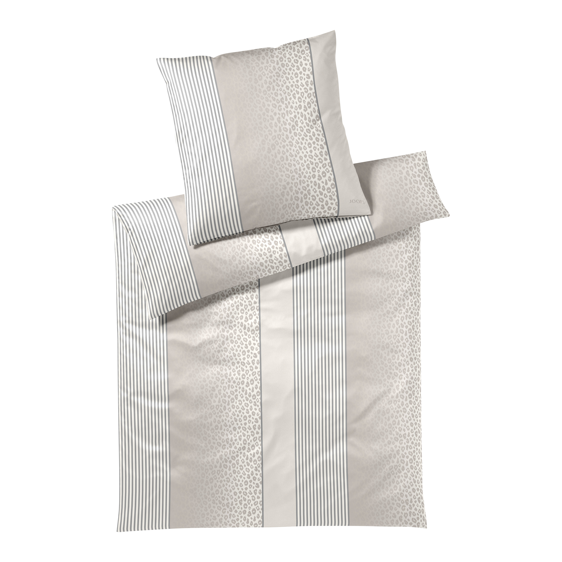 Satin Bettwäsche Leo Cream Bezug 135x200 Kissenbezug 80x80cm