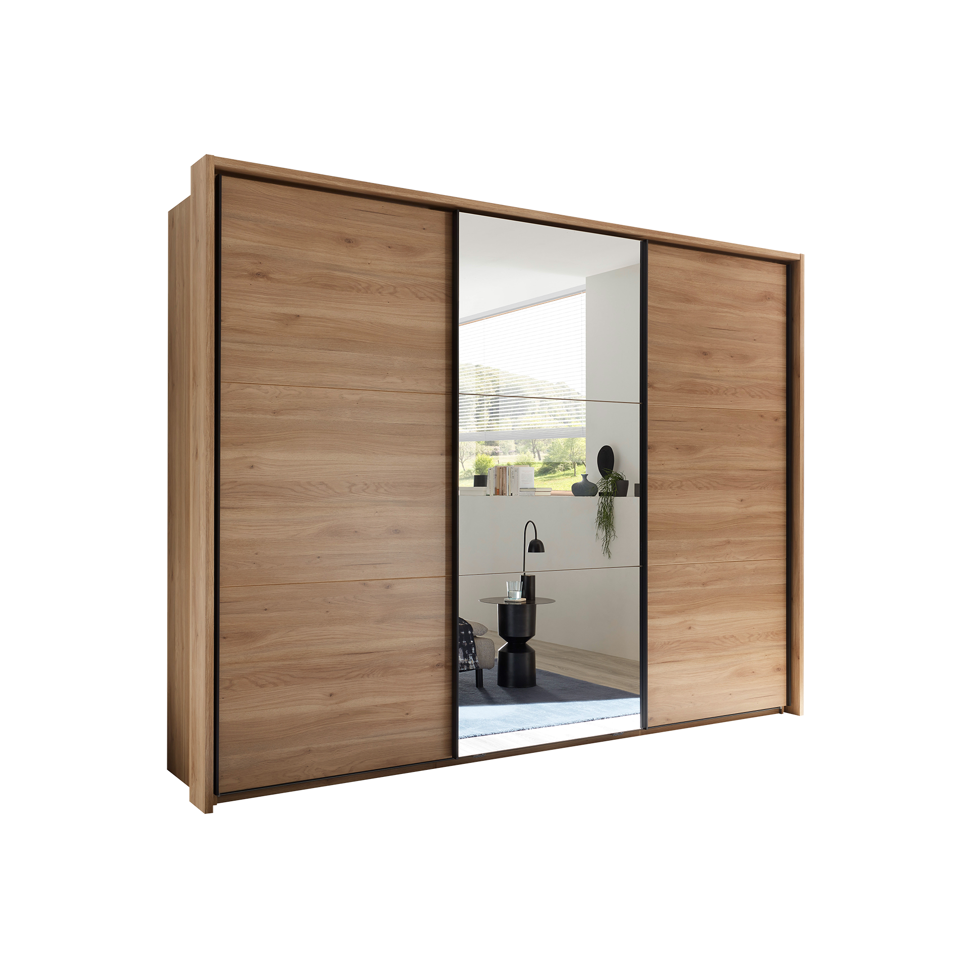 Schwebetürenschrank Brian Eichefarben 60*280*215