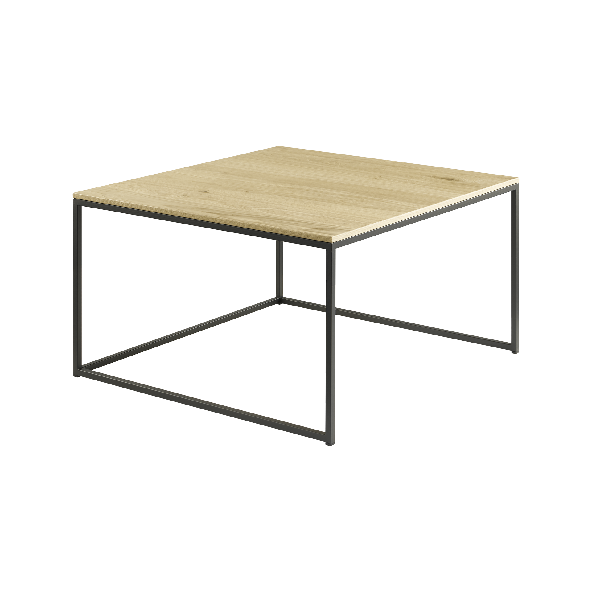 Musterring Couchtisch JustB! M103.1875 Wildeiche hell geölt furniert / Metall Anthrazit matt 75*75*43 Musterring Couchtisch JustB! M103.1875 Wildeiche hell geölt furniert / Metall Anthrazit matt 75*75*43