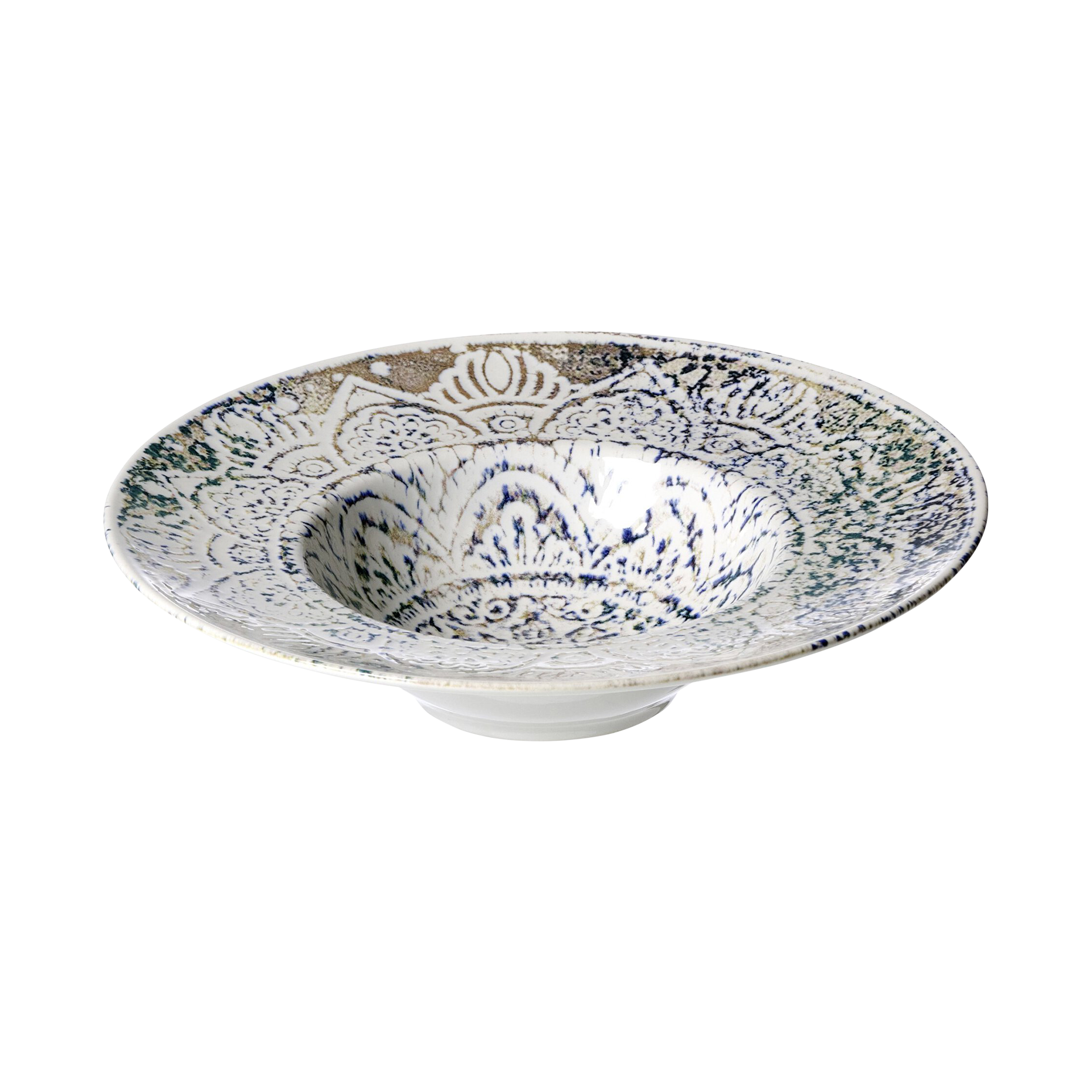 Suppenteller Luigi beige blau grün Suppenteller Luigi beige blau grün