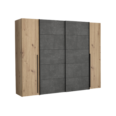 Schwebetürenschrank Nashville Eichefarben 61.2*270.3*210