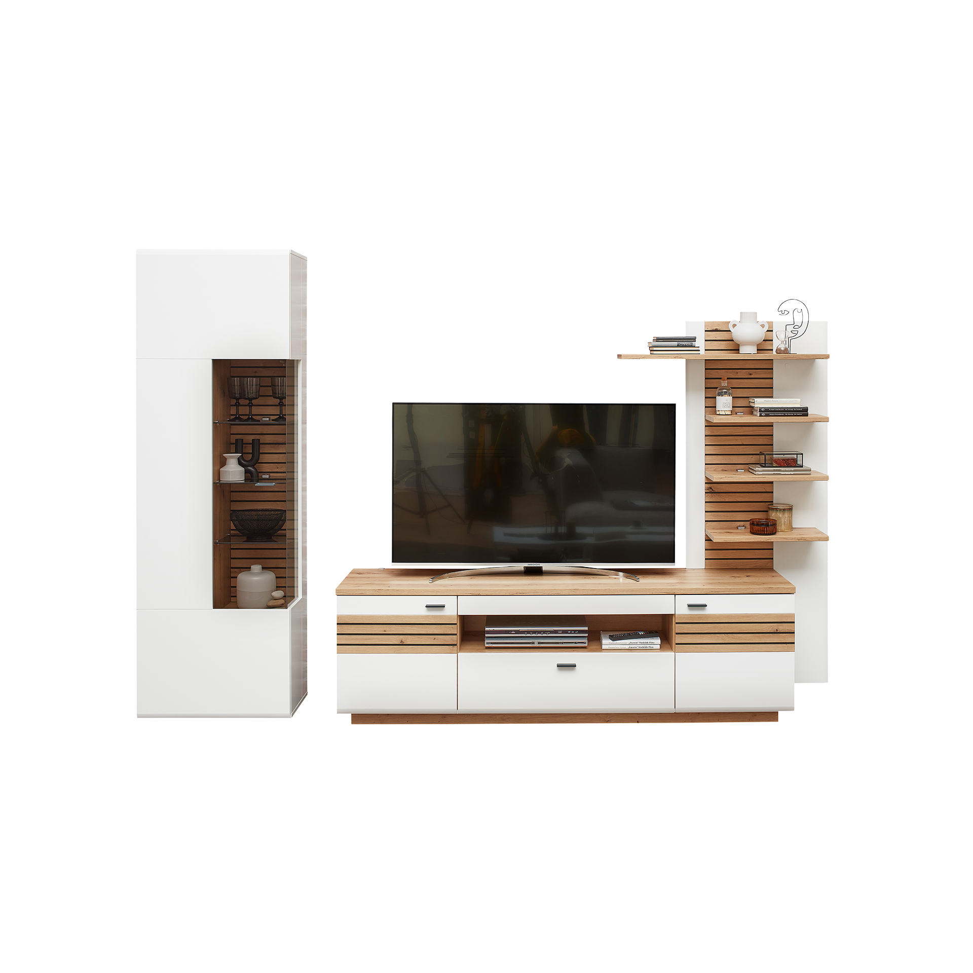 Inovationi Wohnwand Franca Weiß 47*296*201 Inovationi Wohnwand Franca Weiß 47*296*201