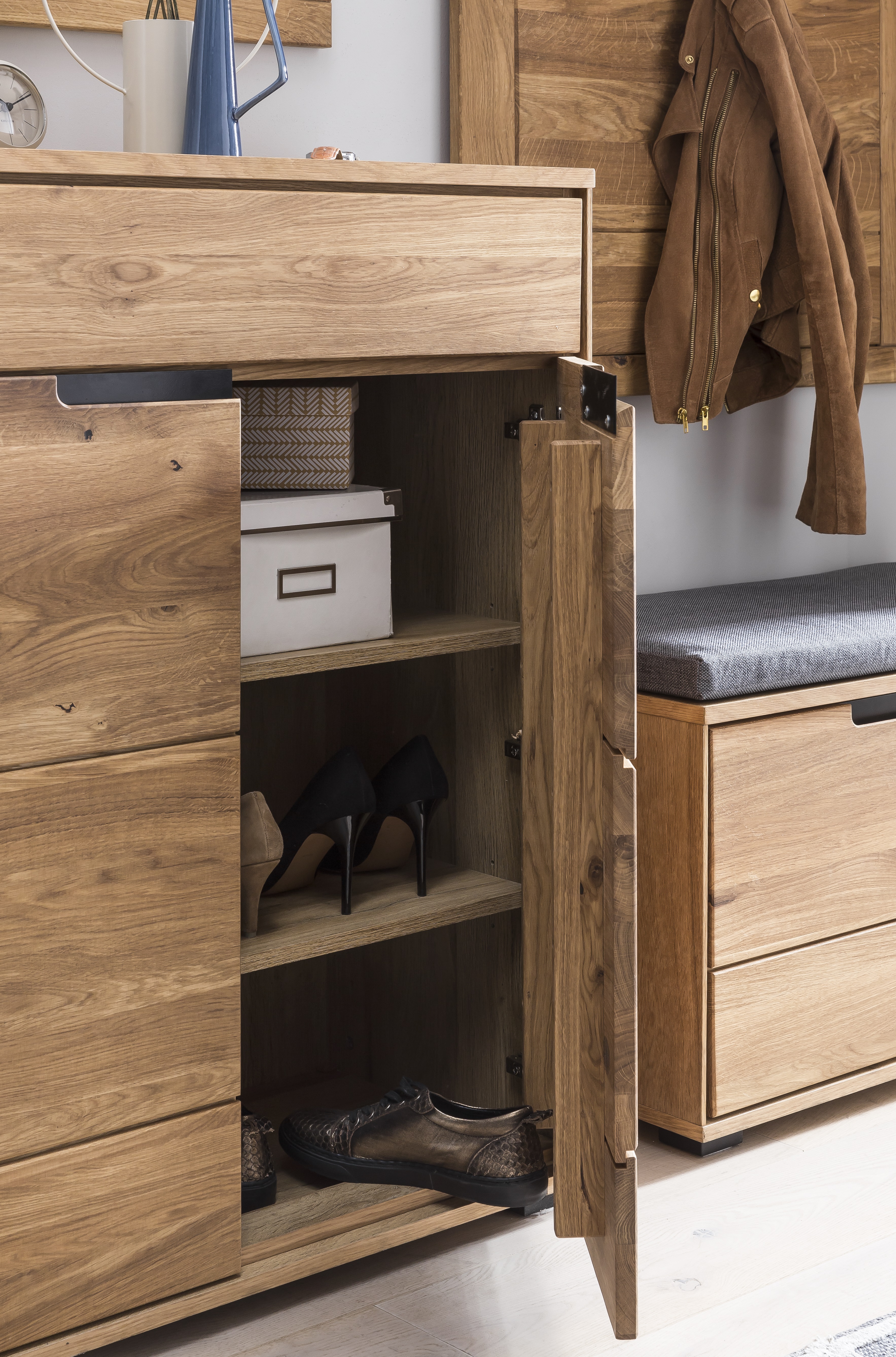 Novofurn Schuhschrank Edma Eichefarben Novofurn Schuhschrank Edma Eichefarben