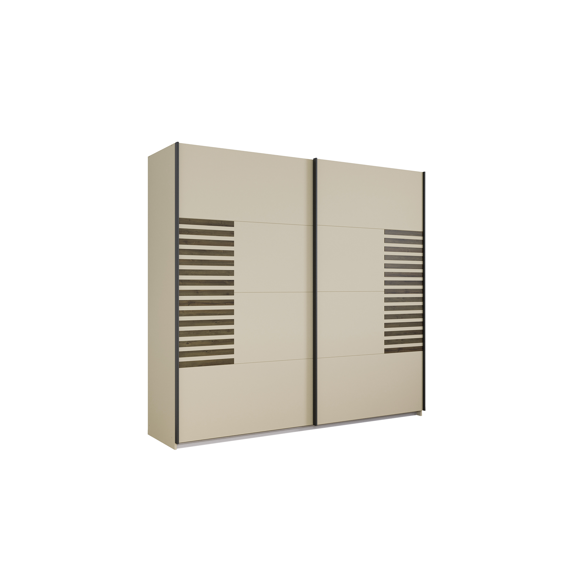 Schwebetürenschrank Baldo; 2-türig Beige 62*226*210 Schwebetürenschrank Baldo; 2-türig Beige 62*226*210