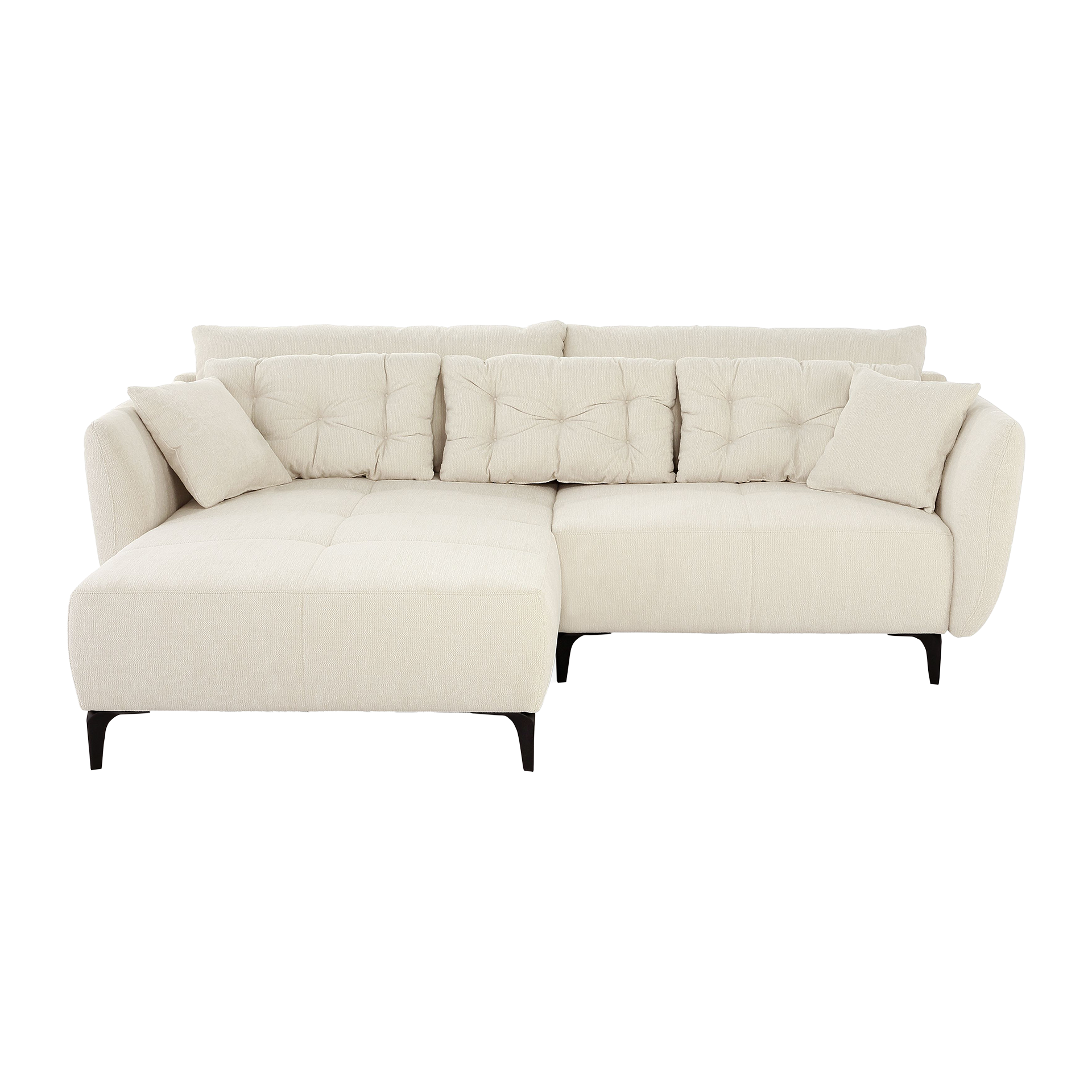 Ecksofa Janek Beige Ottomane beidseitig montierbar, einmalig Ecksofa Janek Beige Ottomane beidseitig montierbar, einmalig
