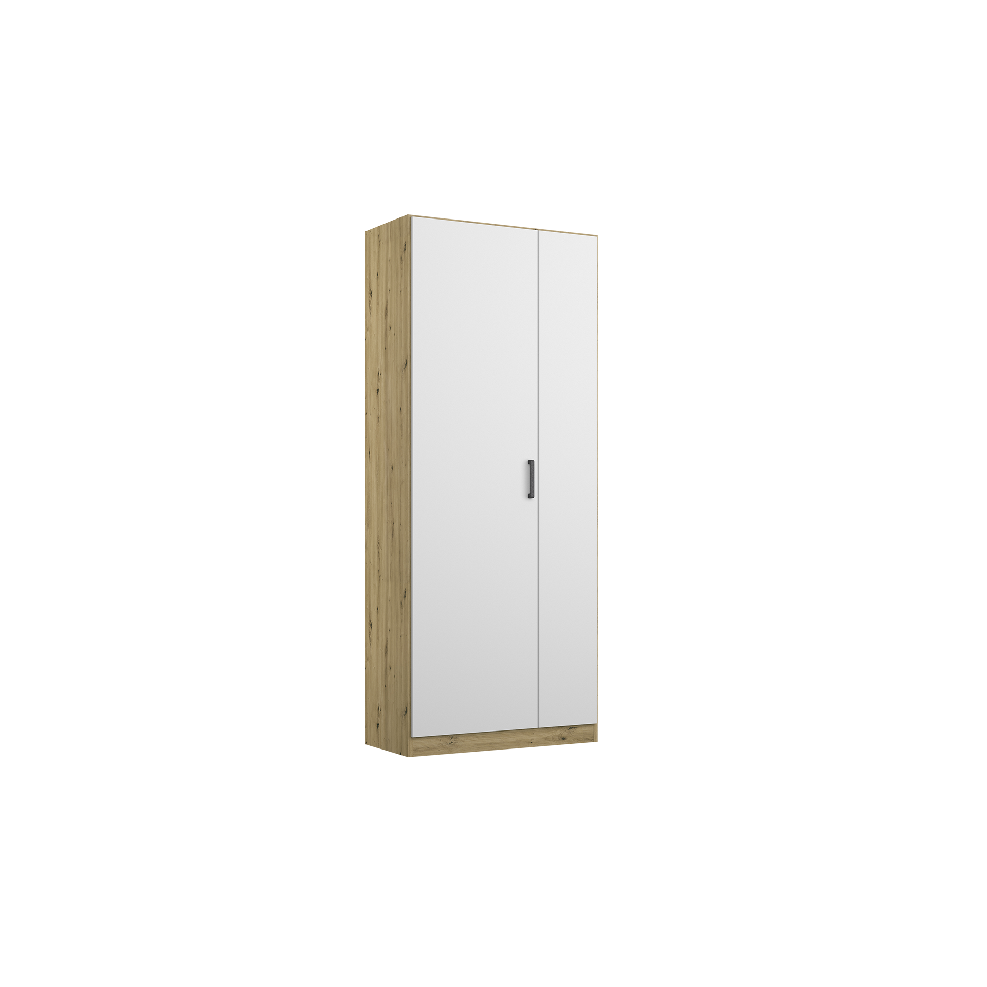 Drehtürenschrank Multiform 2-türig Weiß 41*69*210 Drehtürenschrank Multiform 2-türig Weiß 41*69*210