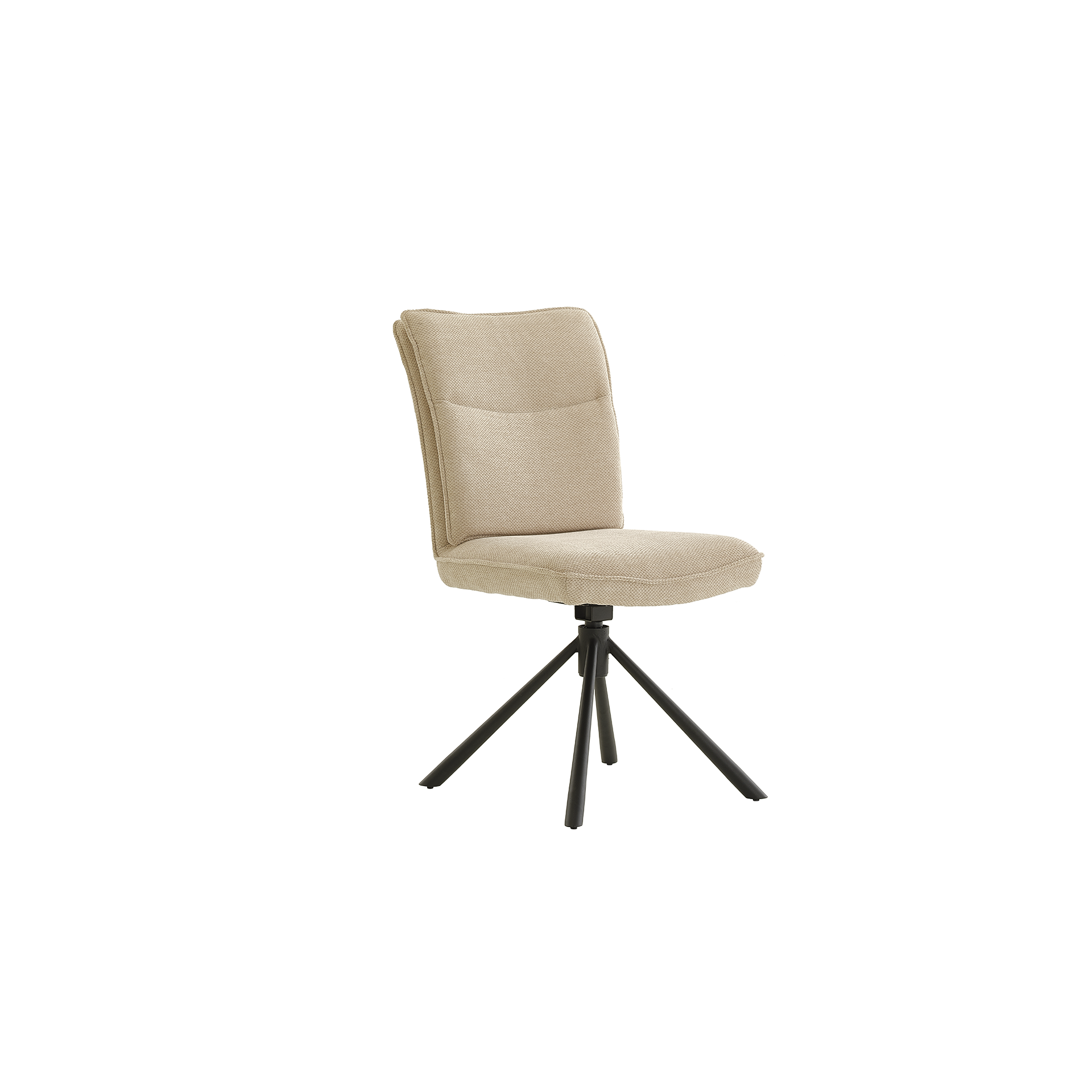 Stuhl Mijou Bezug Beige Gestell Schwarz