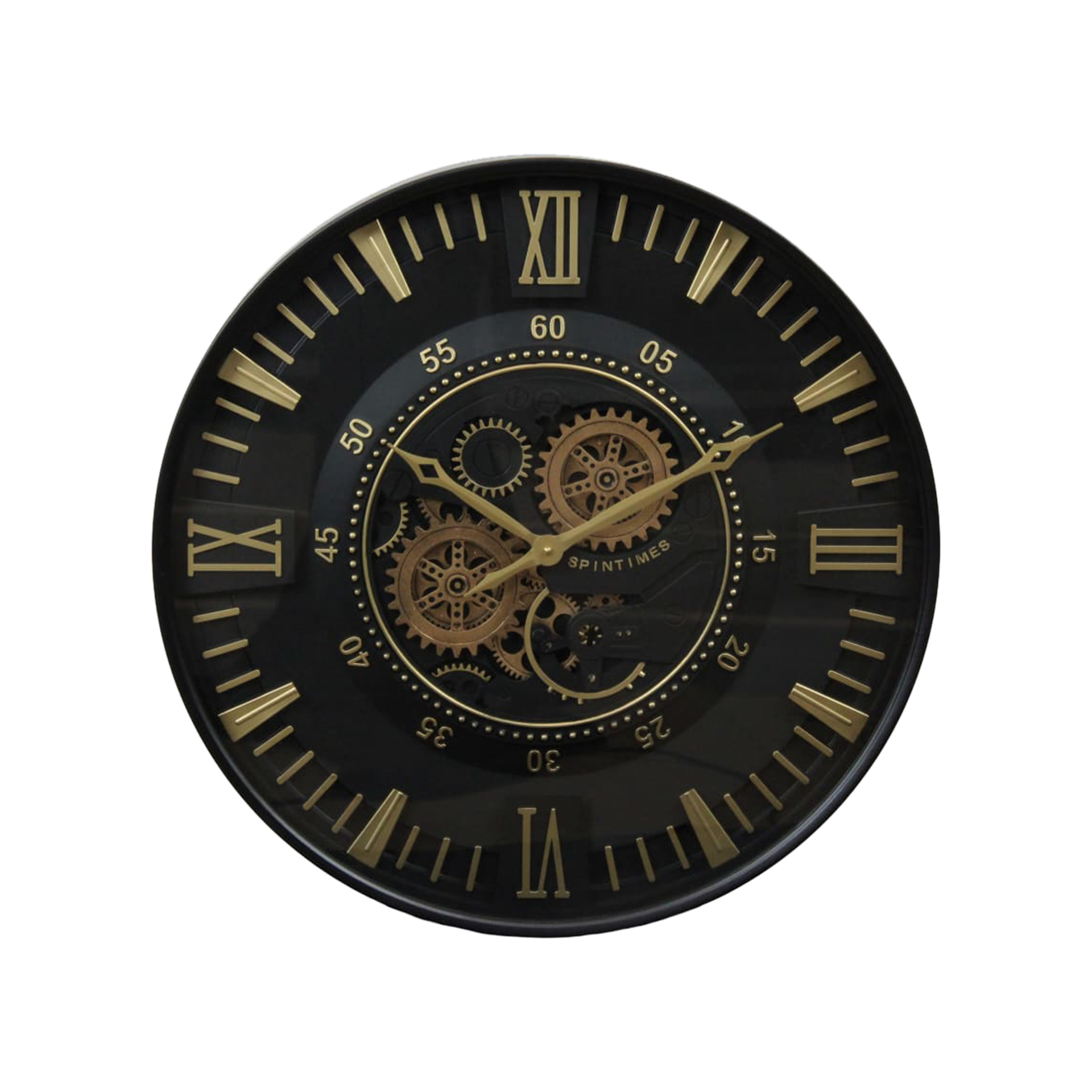 Wanduhr Watch Schwarz-Gold Wanduhr Watch Schwarz-Gold