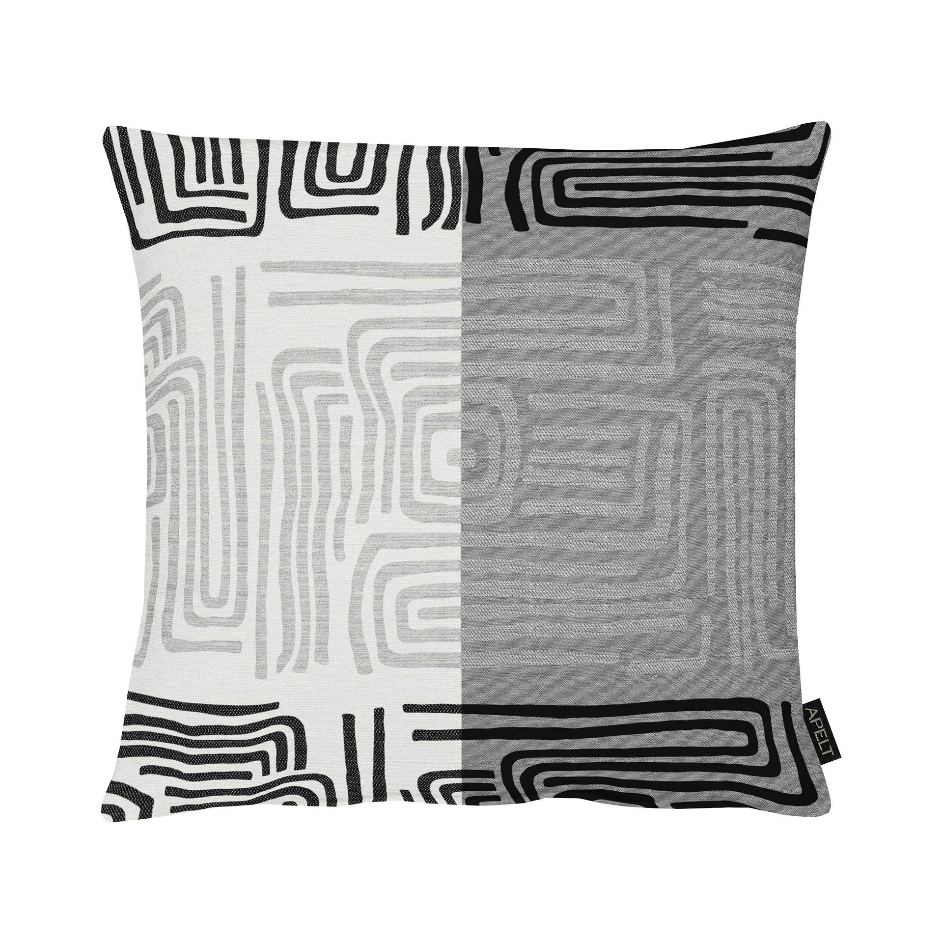 Kissen Mino Schwarz/Weiß 48x48cm Kissen Mino Schwarz/Weiß 48x48cm