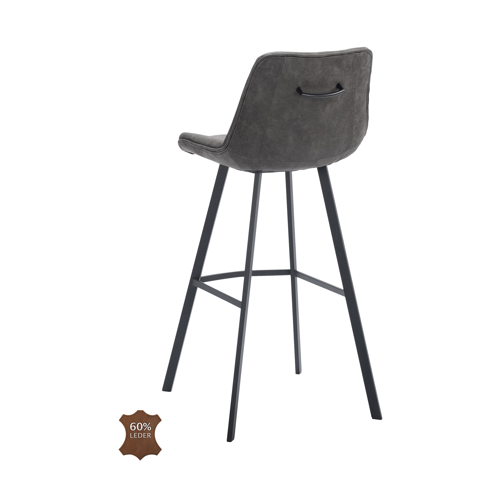 Natura Barhocker Wesley Bezug Stoff Bull Graphite Gestell Metall Schwarz pulverbeschichtet Natura Barhocker Wesley Bezug Stoff Bull Graphite Gestell Metall Schwarz pulverbeschichtet