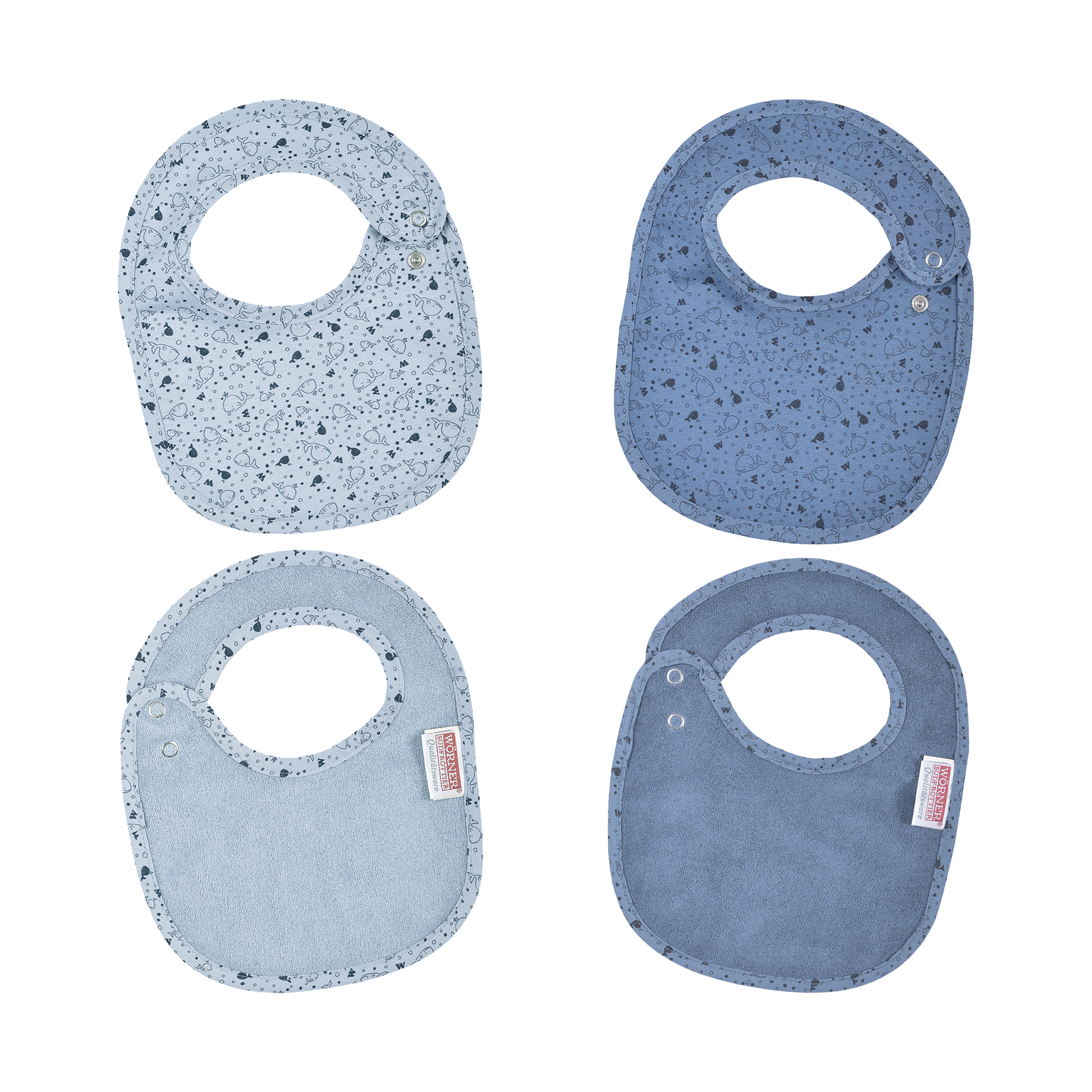 Lätzchen Wal 2-teilig Blau Lätzchen Wal 2-teilig Blau