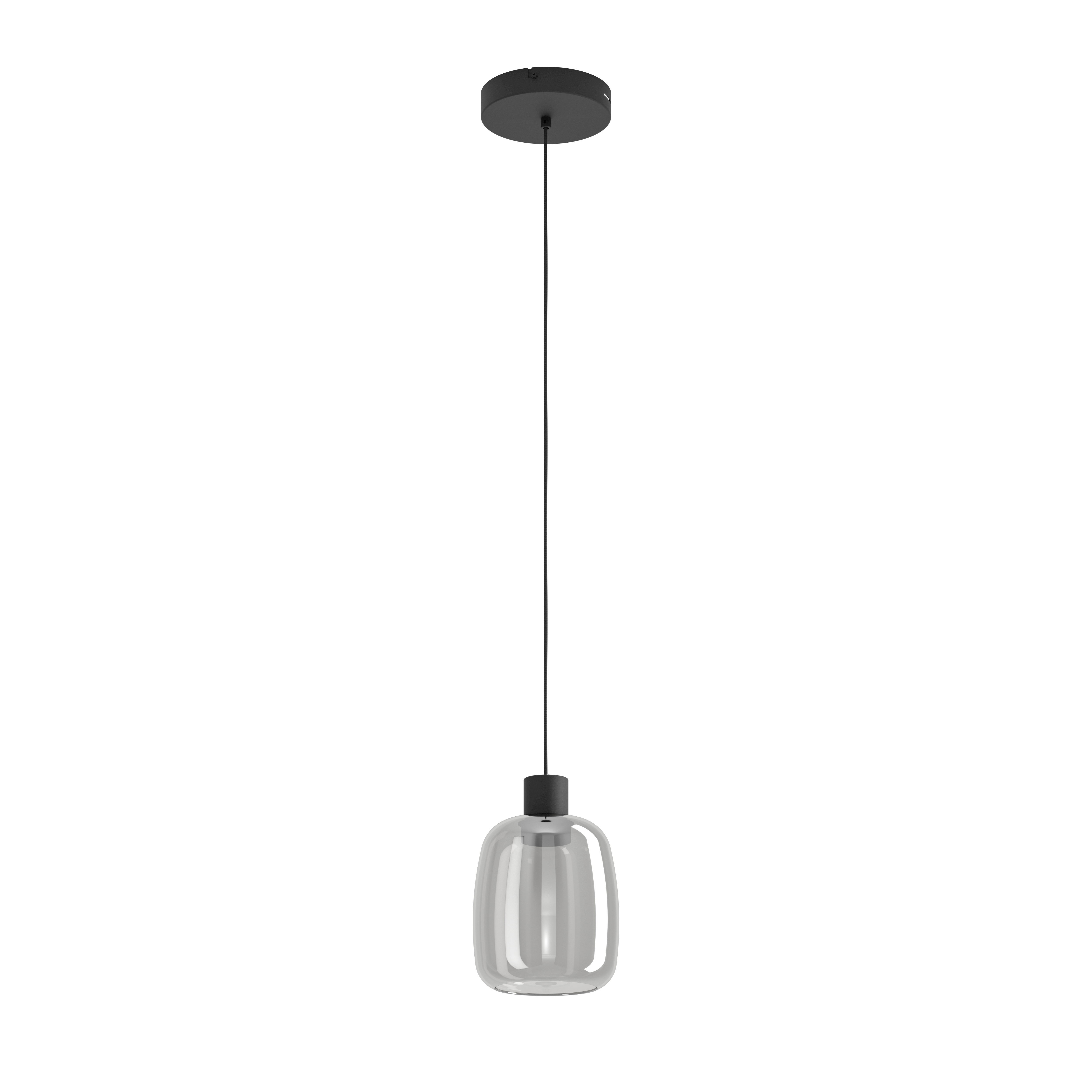 Pendelleuchte MOLOCHIO-Z Schwarz transparent Grau