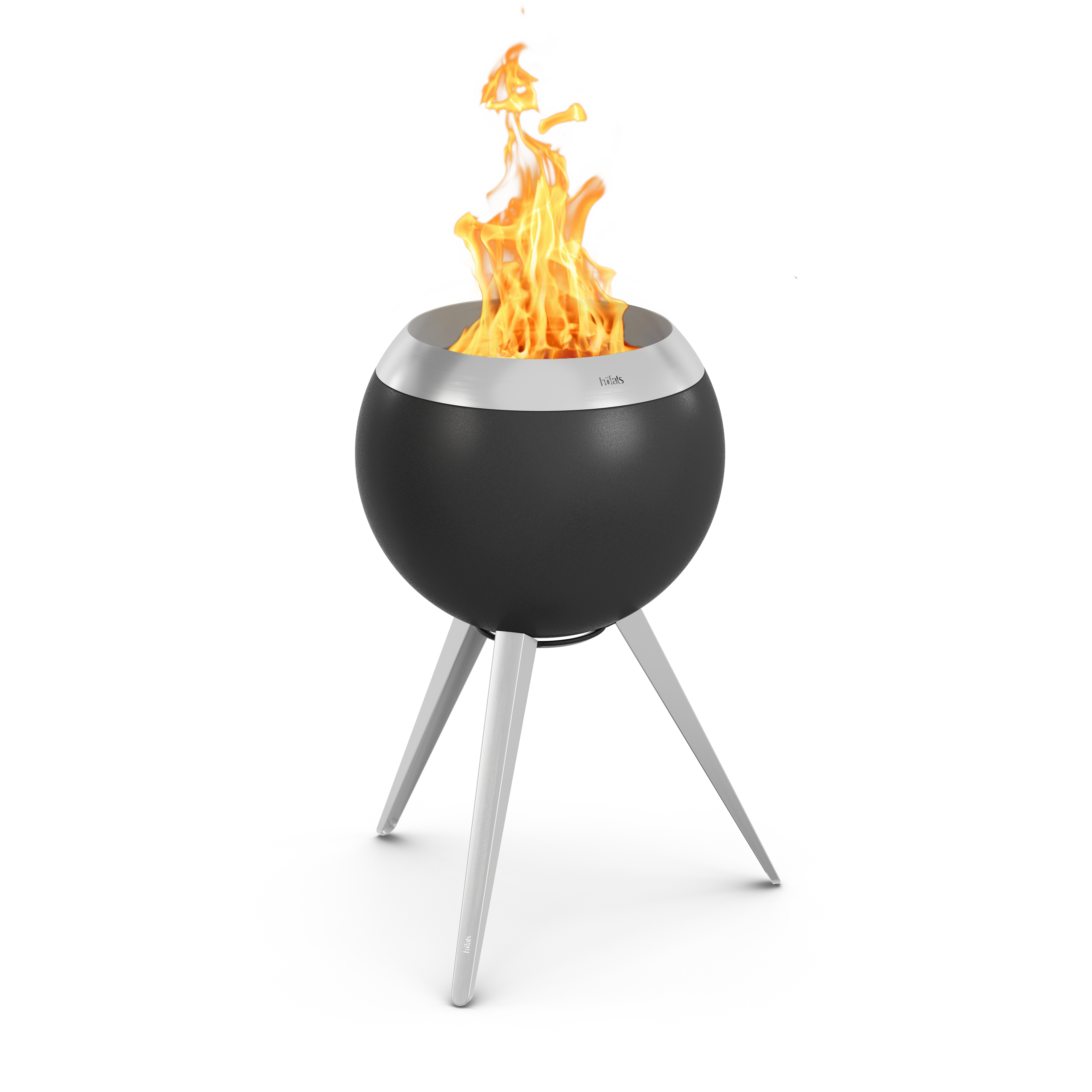 Höfats Feuerschale Moon 45 Gehäuse Schwarz Fuß Silber Höfats Feuerschale Moon 45 Gehäuse Schwarz Fuß Silber