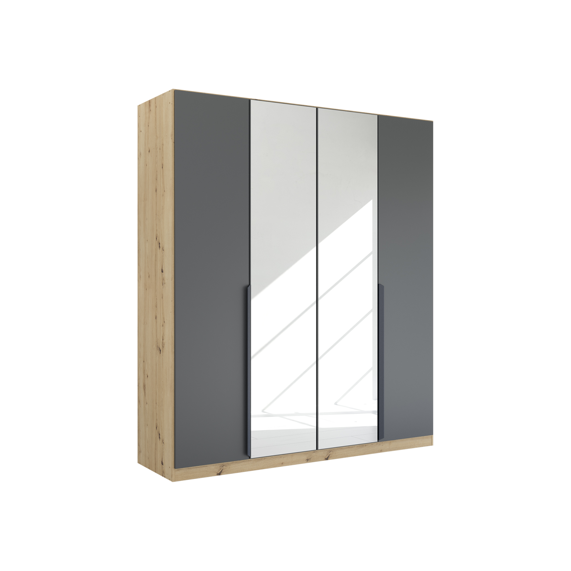 Drehtürenschrank Wildwest 4-türig Grau 54*181*210