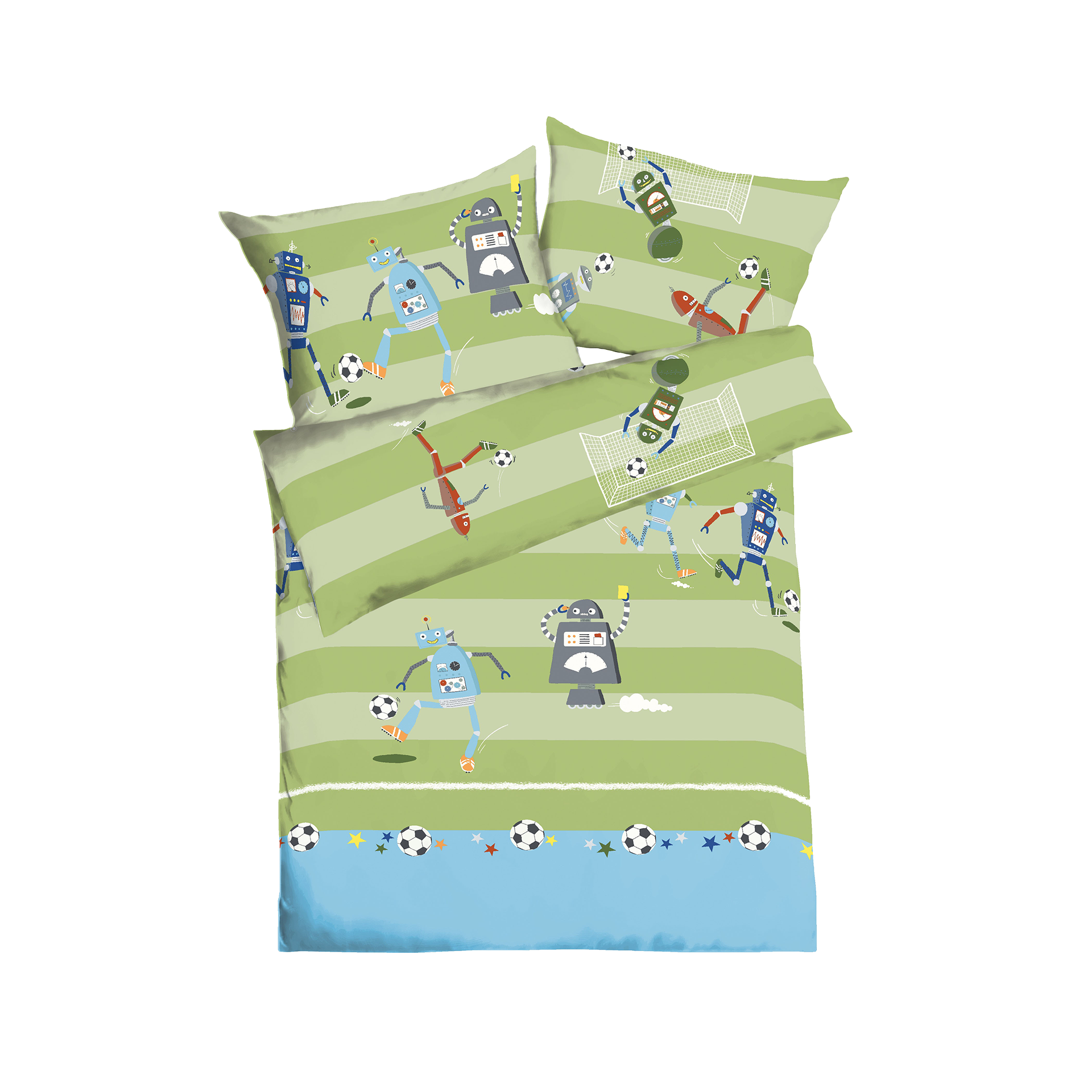 Renforce Bettwäsche Robo Football Kiwi 135x200cm Renforce Bettwäsche Robo Football Kiwi 135x200cm