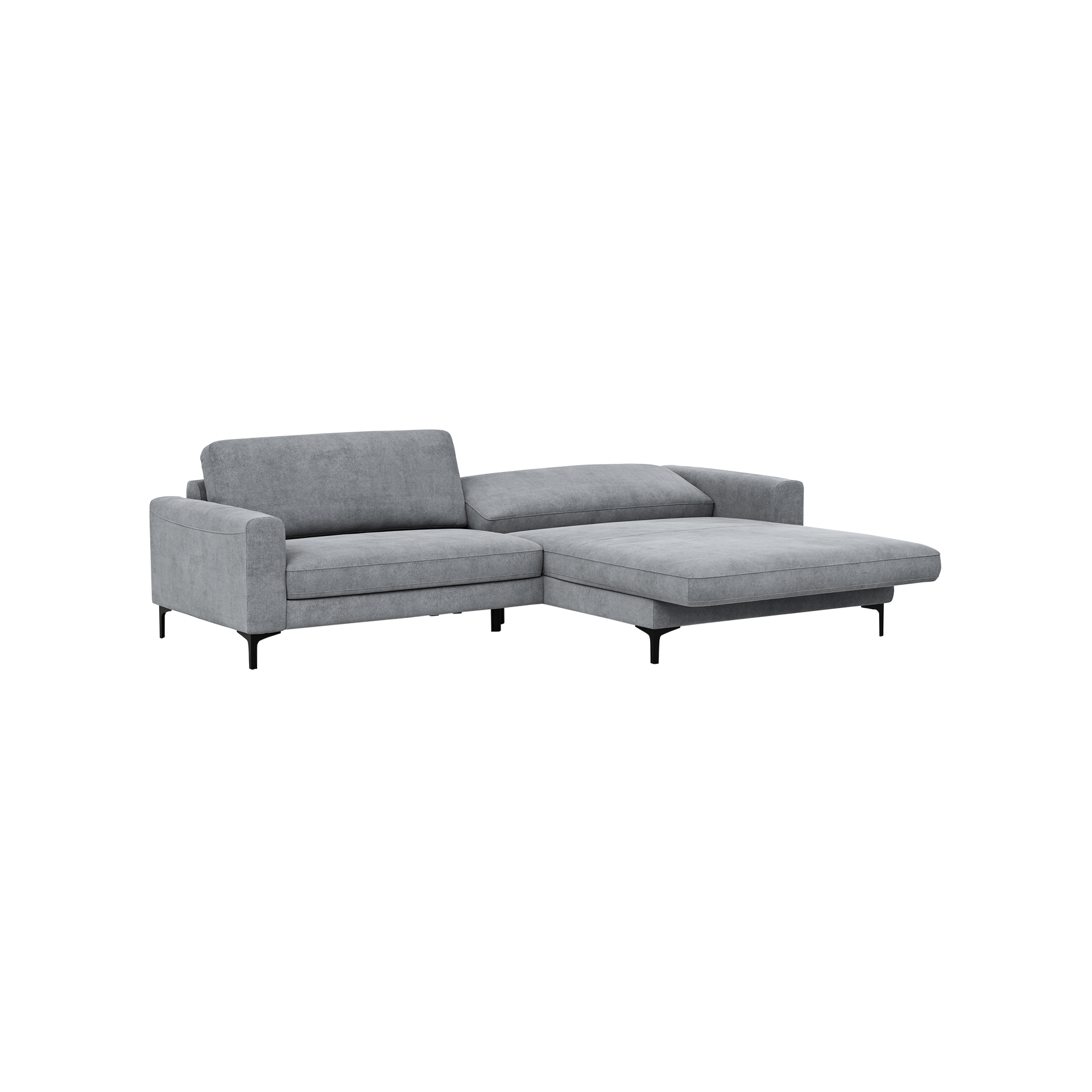 Global wohnen Ecksofa Oviedo Grau langer Schenkel rechts Global wohnen Ecksofa Oviedo Grau langer Schenkel rechts